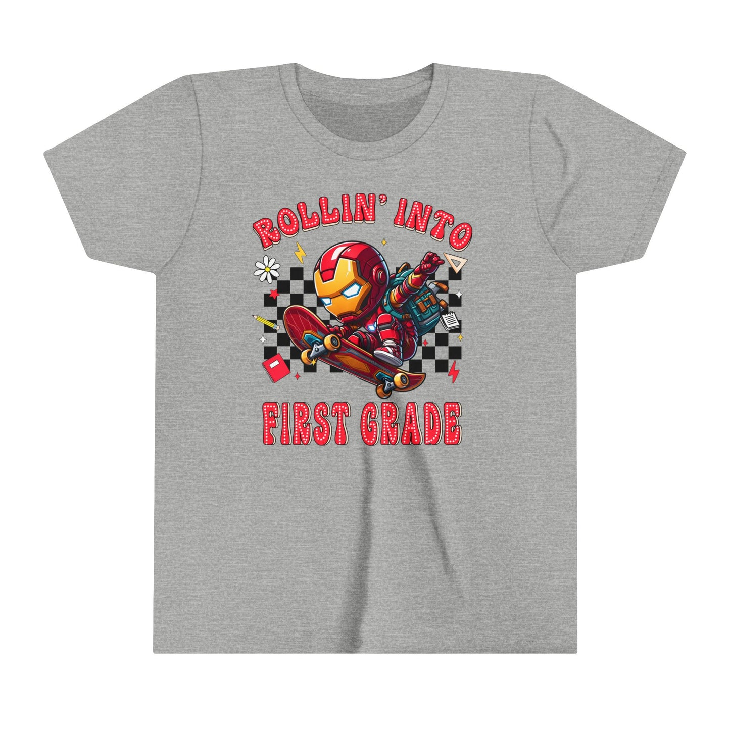 IRON MAN - Rollin' Into 1st Grade Youth Short Sleeve Tee