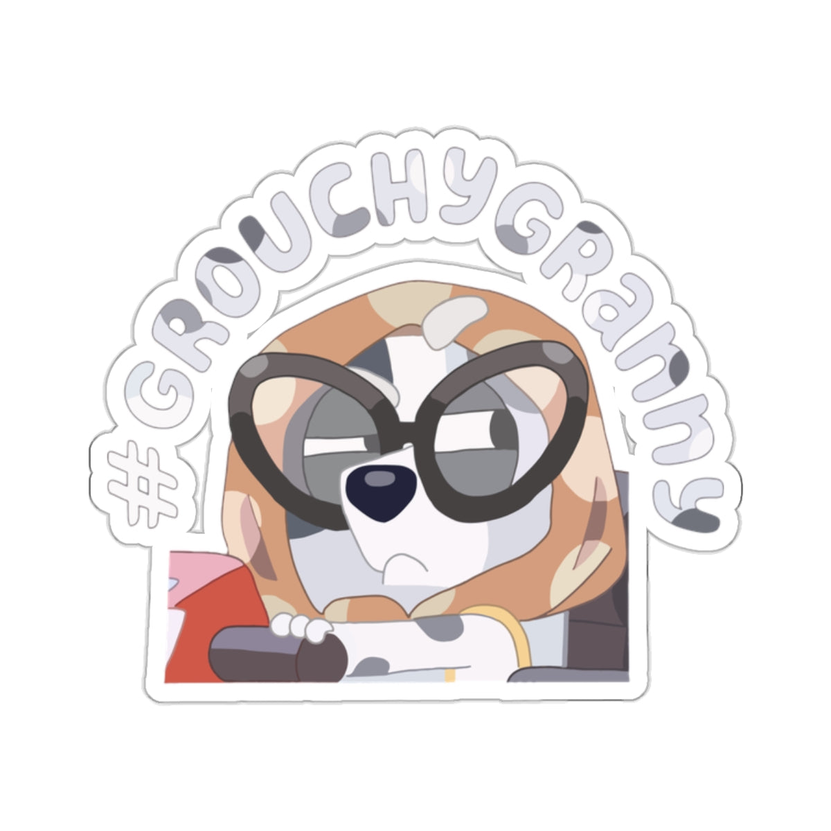 #Grouchy Granny Kiss-Cut Stickers