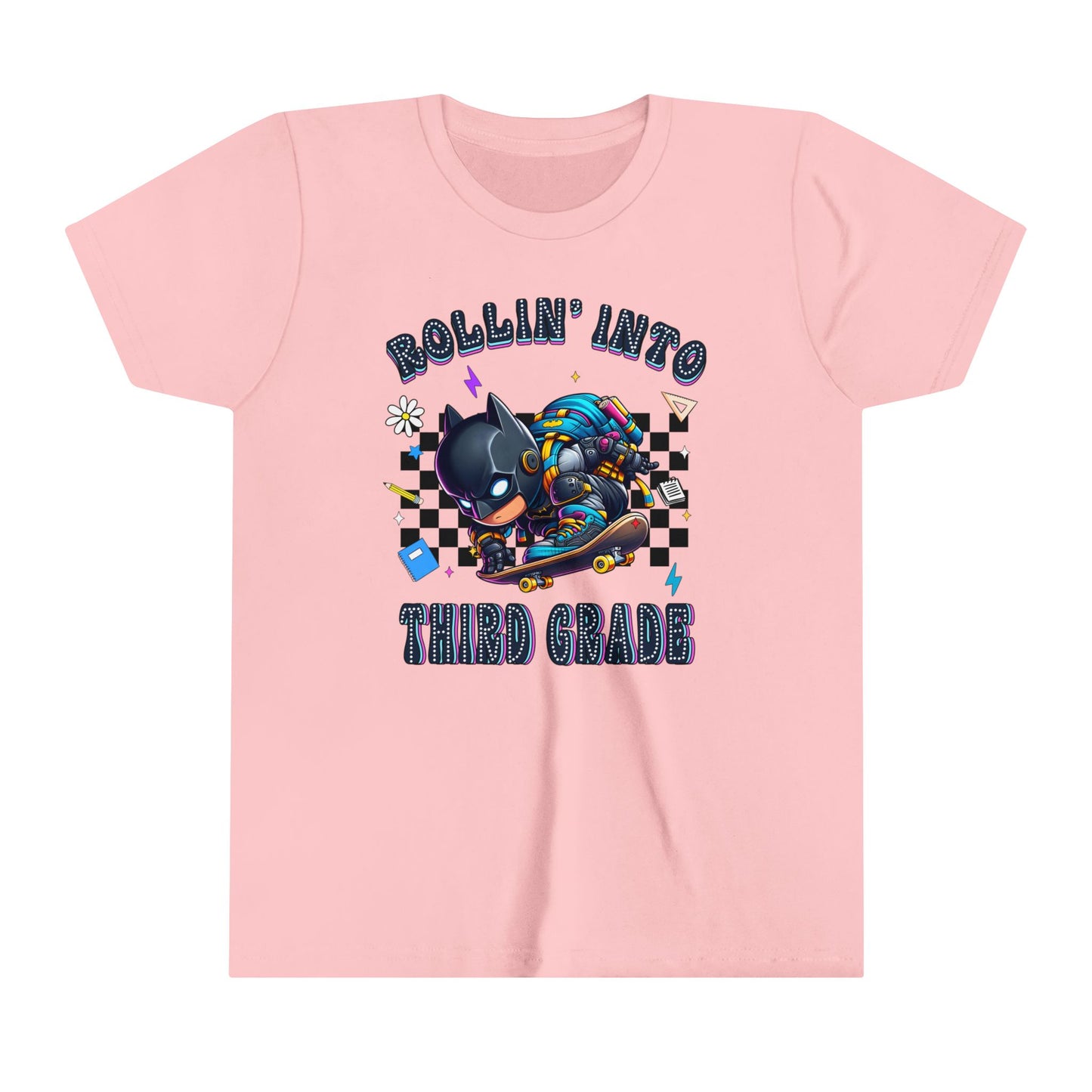 BATMAN - Rollin' into 3rd Grade Youth Short Sleeve Tee