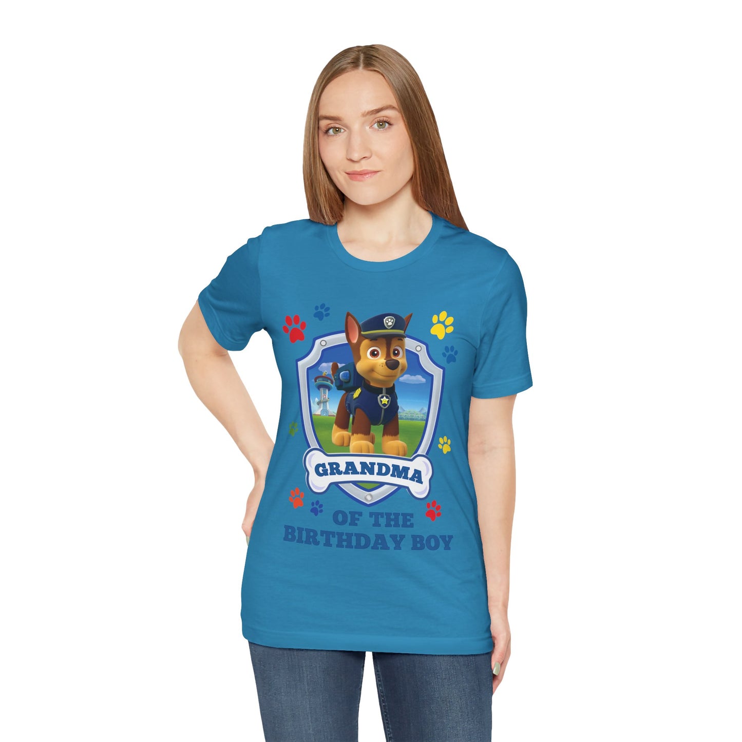 Grandma of the Birthday Boy Jersey Short Sleeve Tee