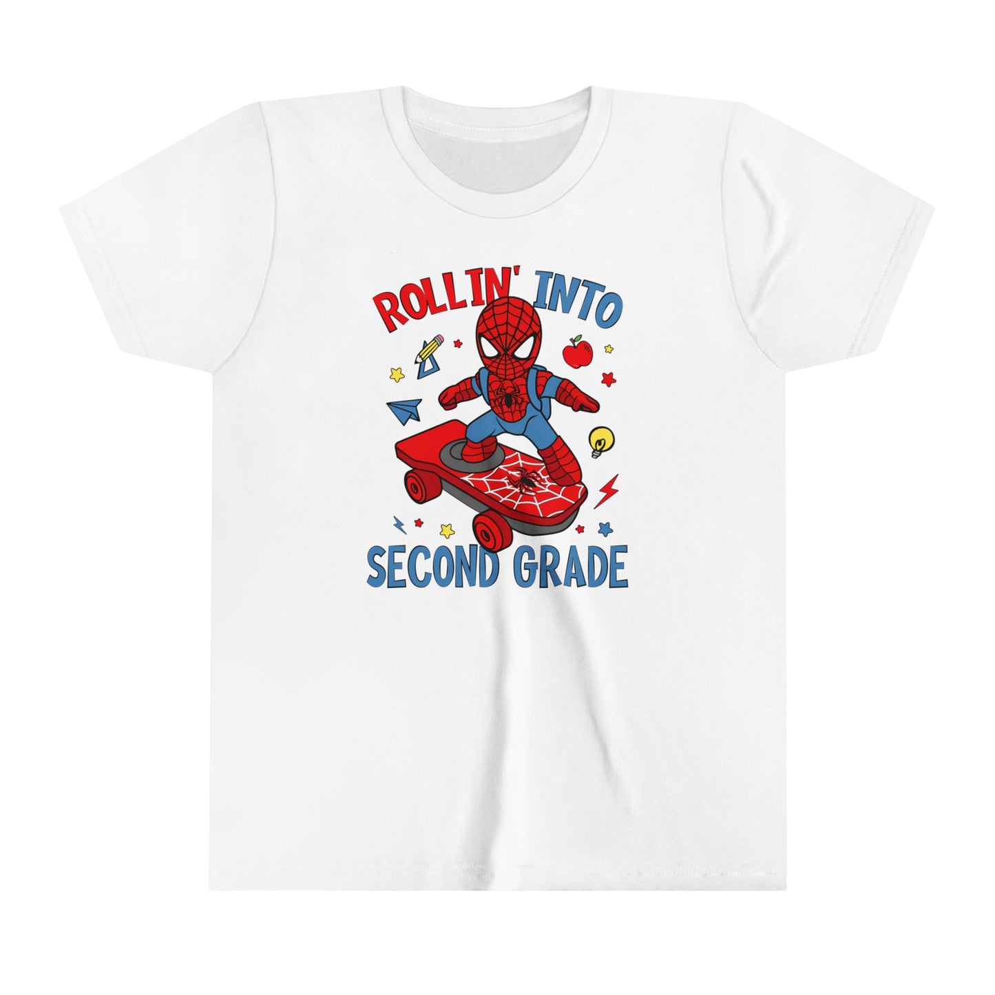 Rollin' Into 2nd Grade Youth Short Sleeve Tee