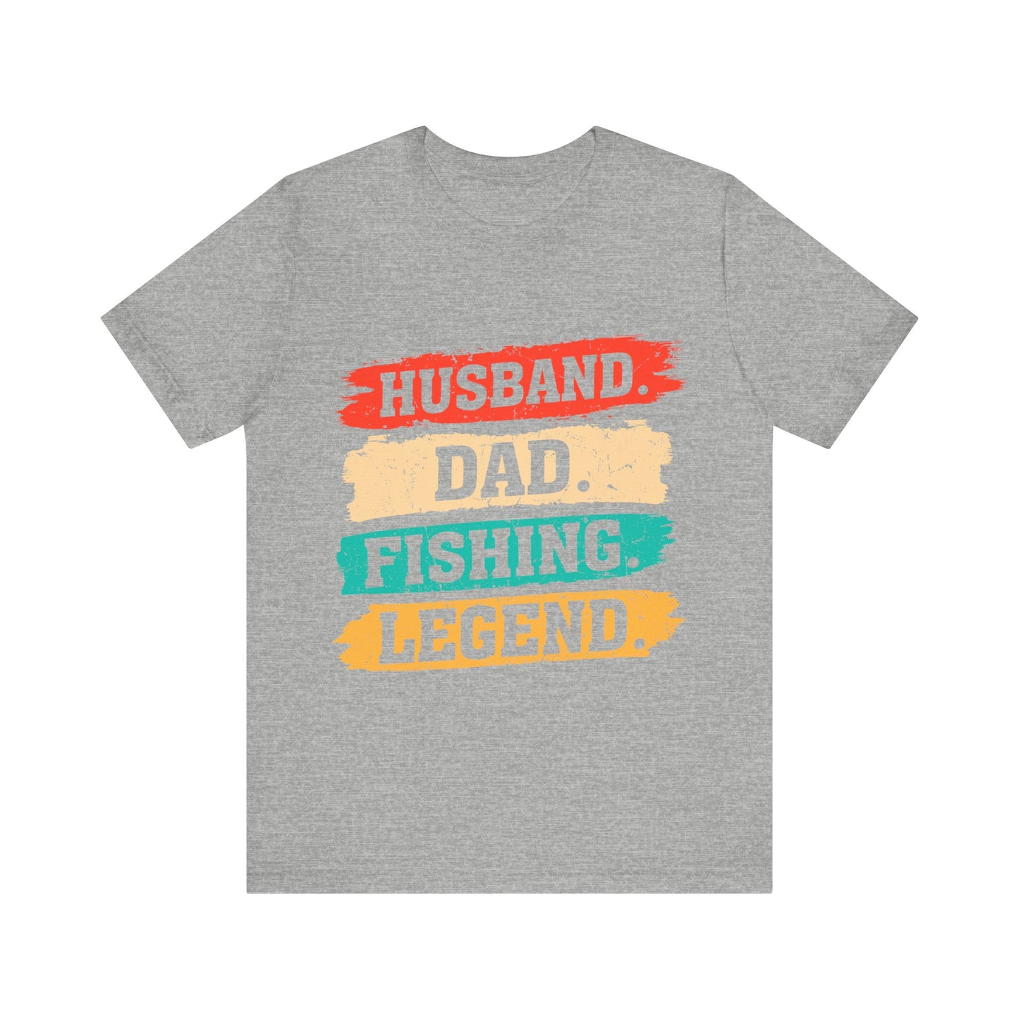 Husband Dad Fishing Legend Jersey Short Sleeve Tee