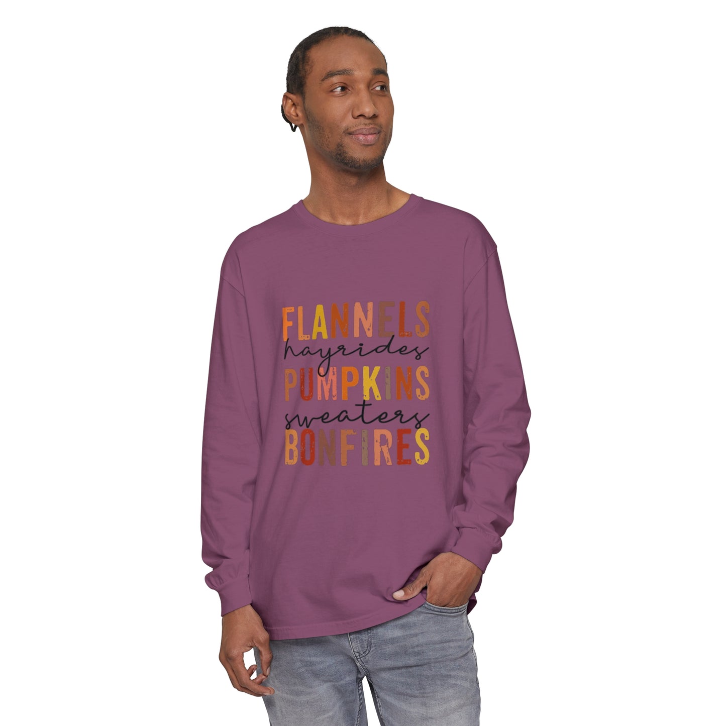 Flannels, Hayrides, Pumpkins, Sweaters,  Bonfires Long Sleeve T-Shirt