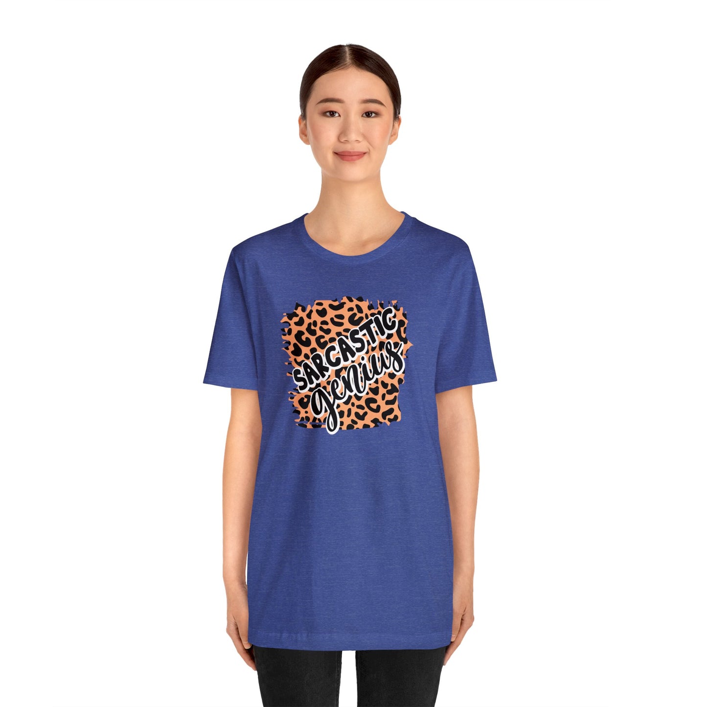 Sarcastic Genius leopard print short sleeve Tshirt