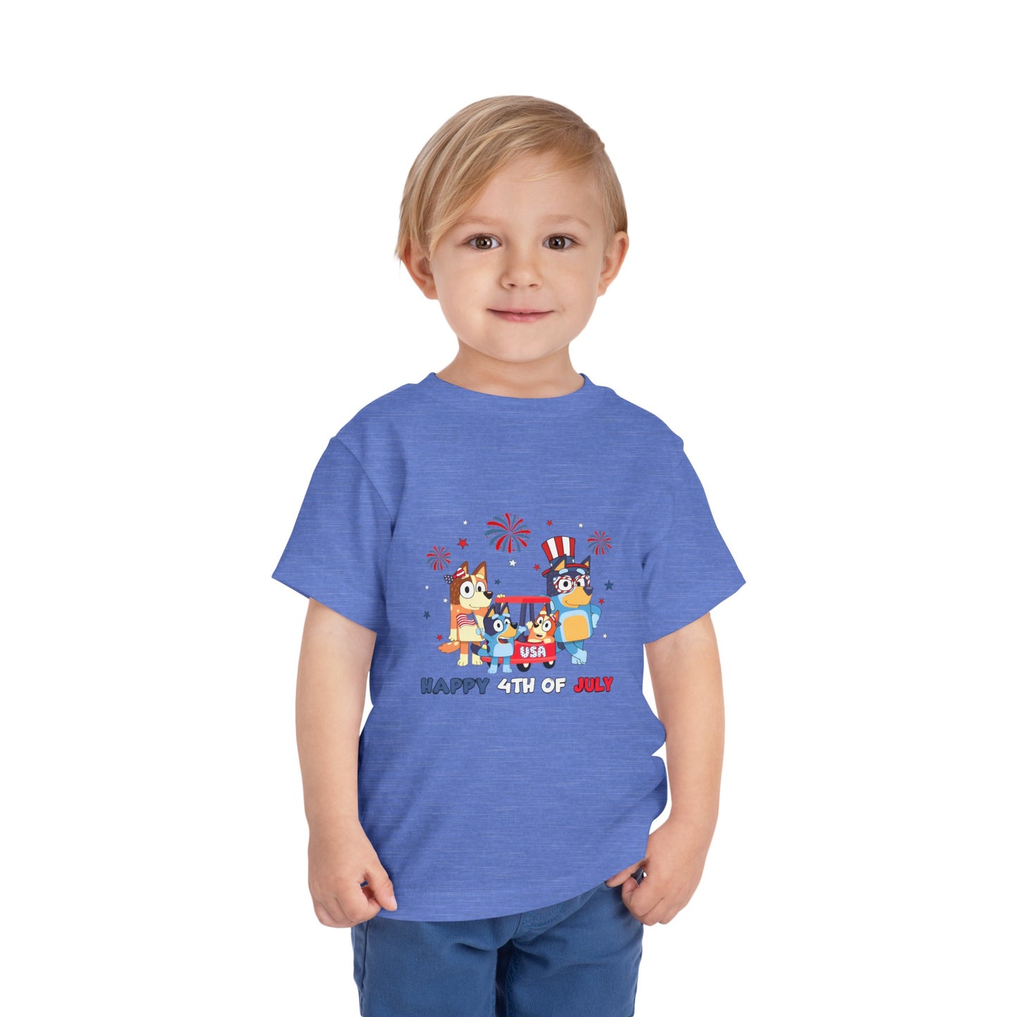 Happy 4th of July Toddler Short Sleeve Tee