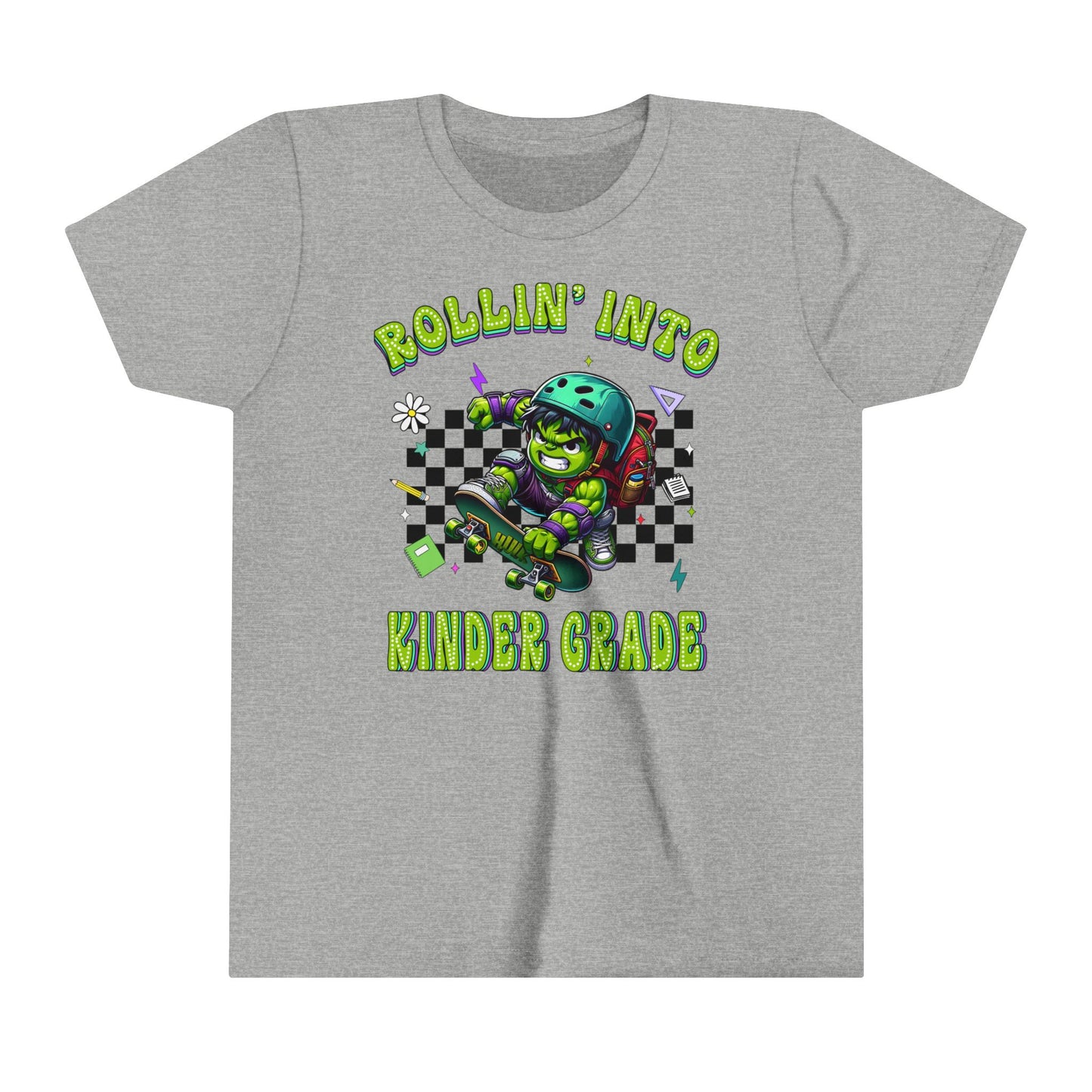 HULK - Rollin' Into Kinder Grade Youth Short Sleeve Tee