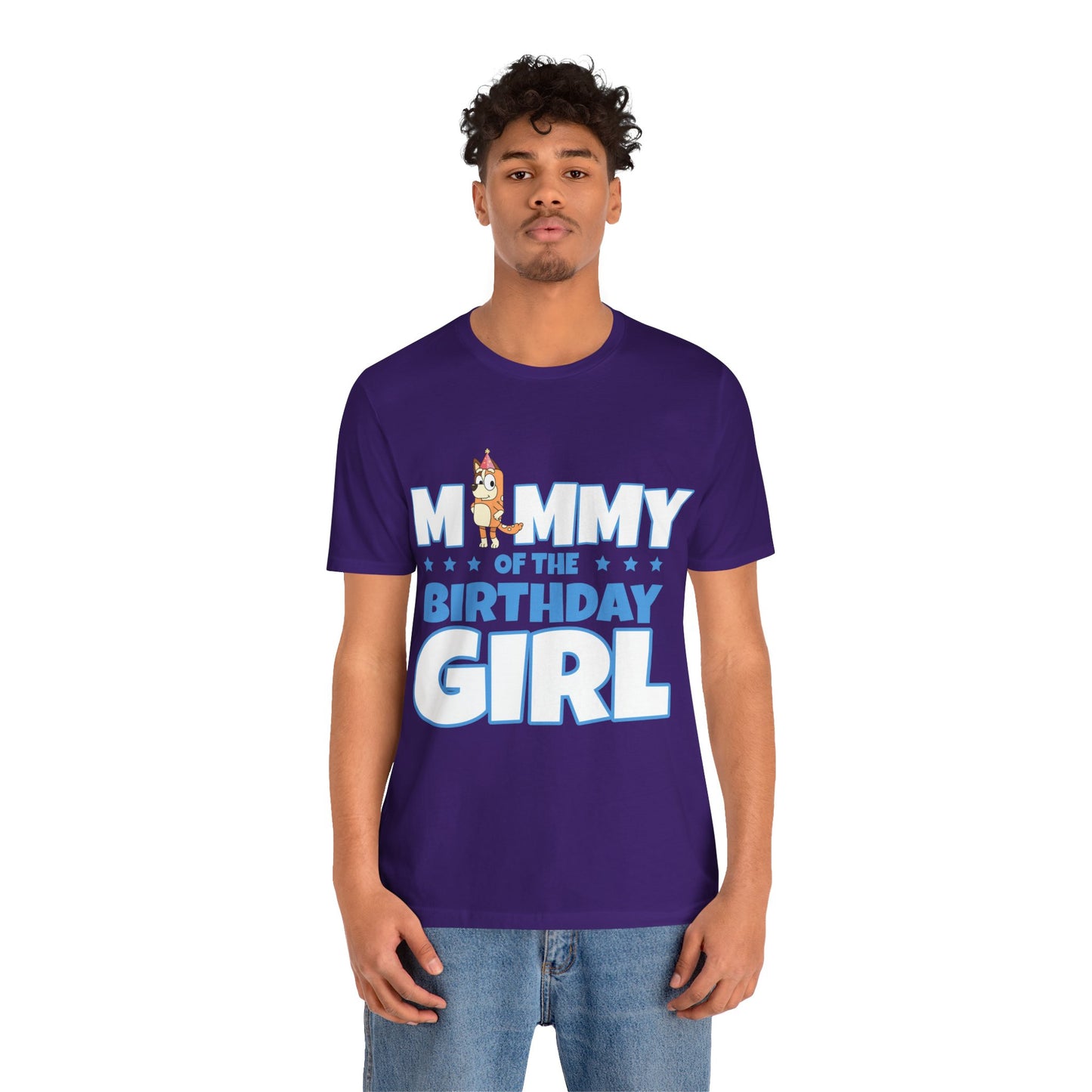 Mommy of the Birthday Girl Chilli Heeler short sleeve T-shirt