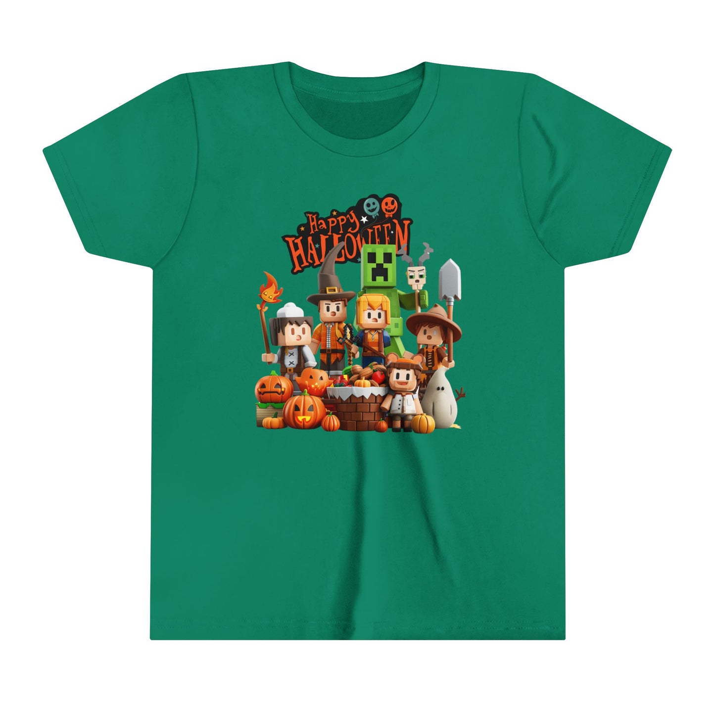 Minecraft Happy Hallowen Youth Short Sleeve Tee