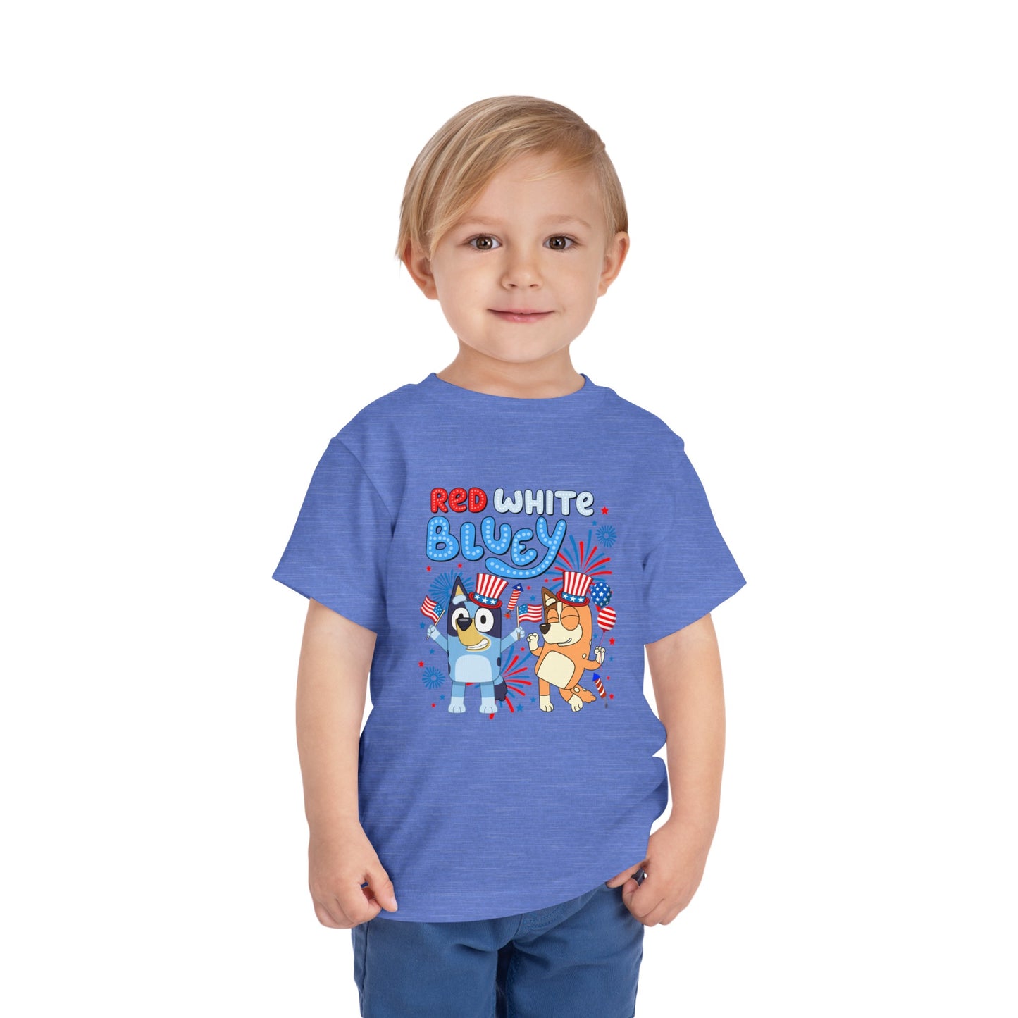 Red, White & Bluey Toddler Short Sleeve Tee