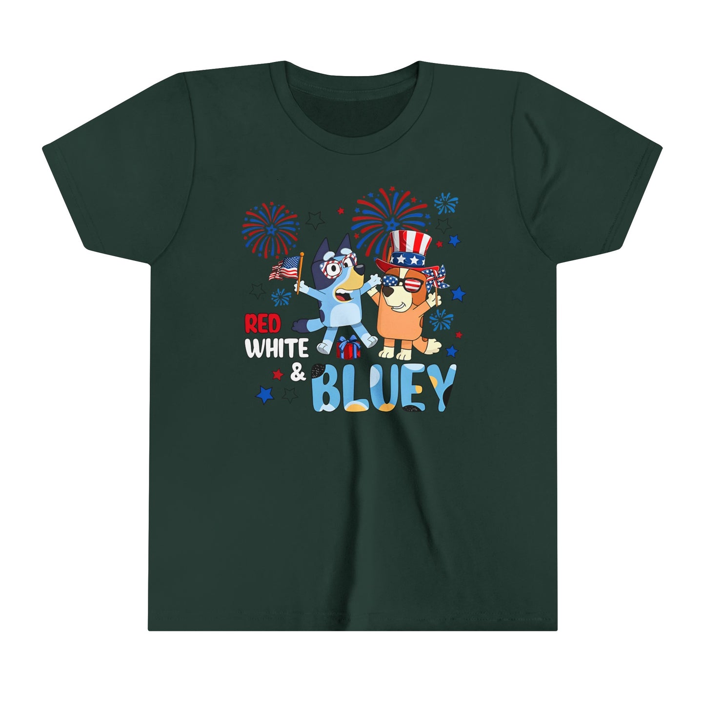 Red, white & Bluey Youth Short Sleeve Tee