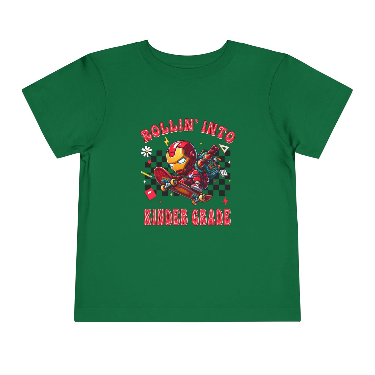 IRON MAN - Rollin' Into Kinder Grade Toddler Short Sleeve Tee