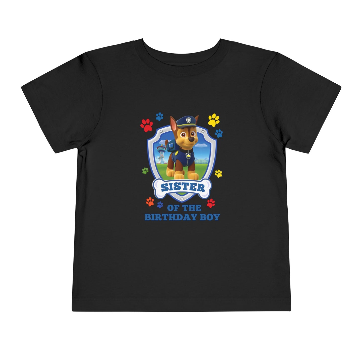 Sister of the Birthday Boy Toddler Short Sleeve Tee