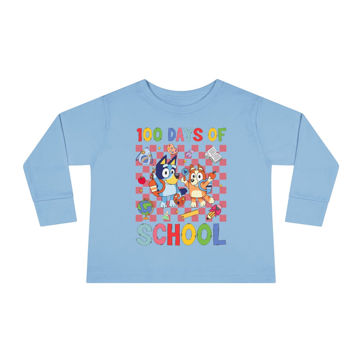 100 days of school Toddler Long Sleeve Tee