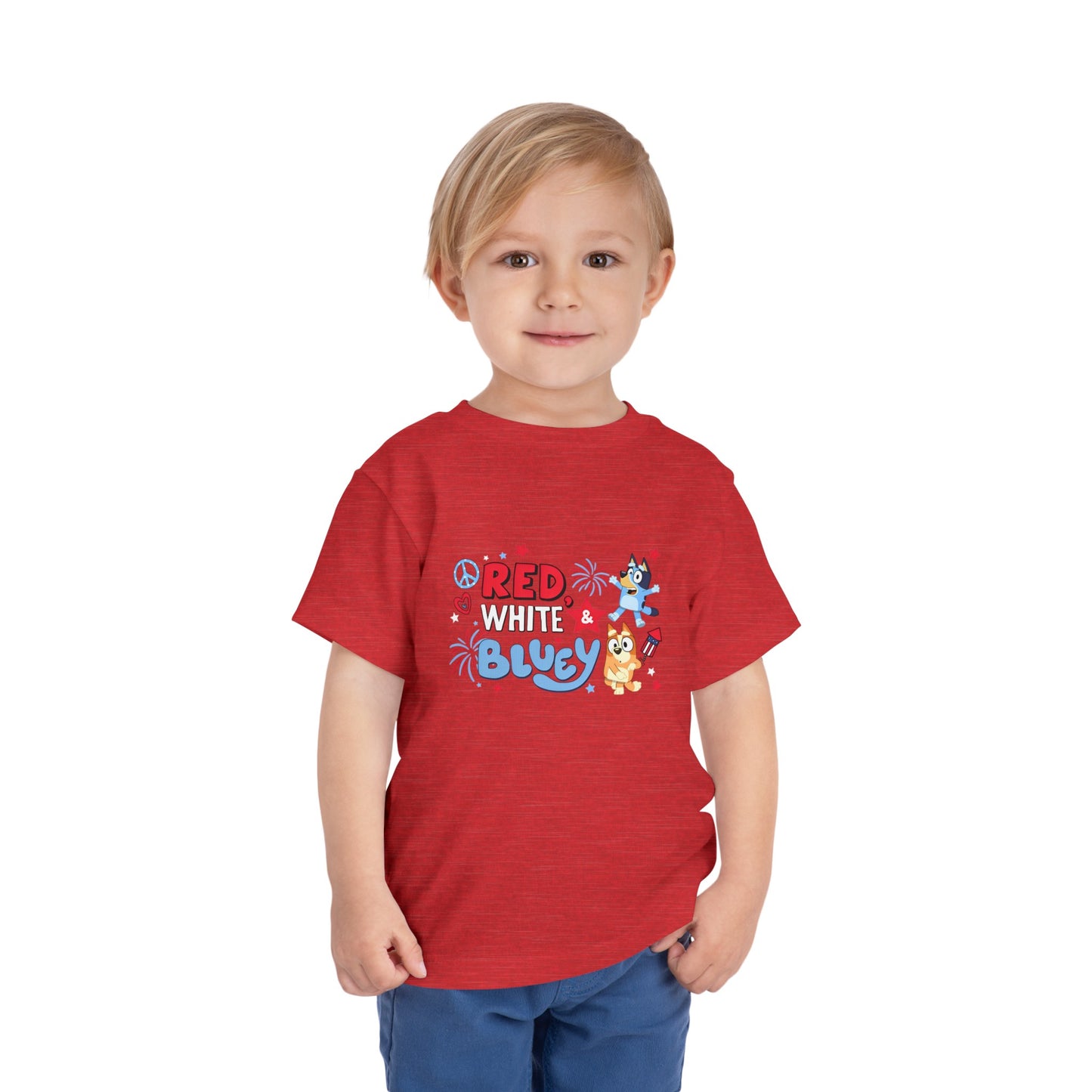 Red, White & Bluey Toddler Short Sleeve Tee