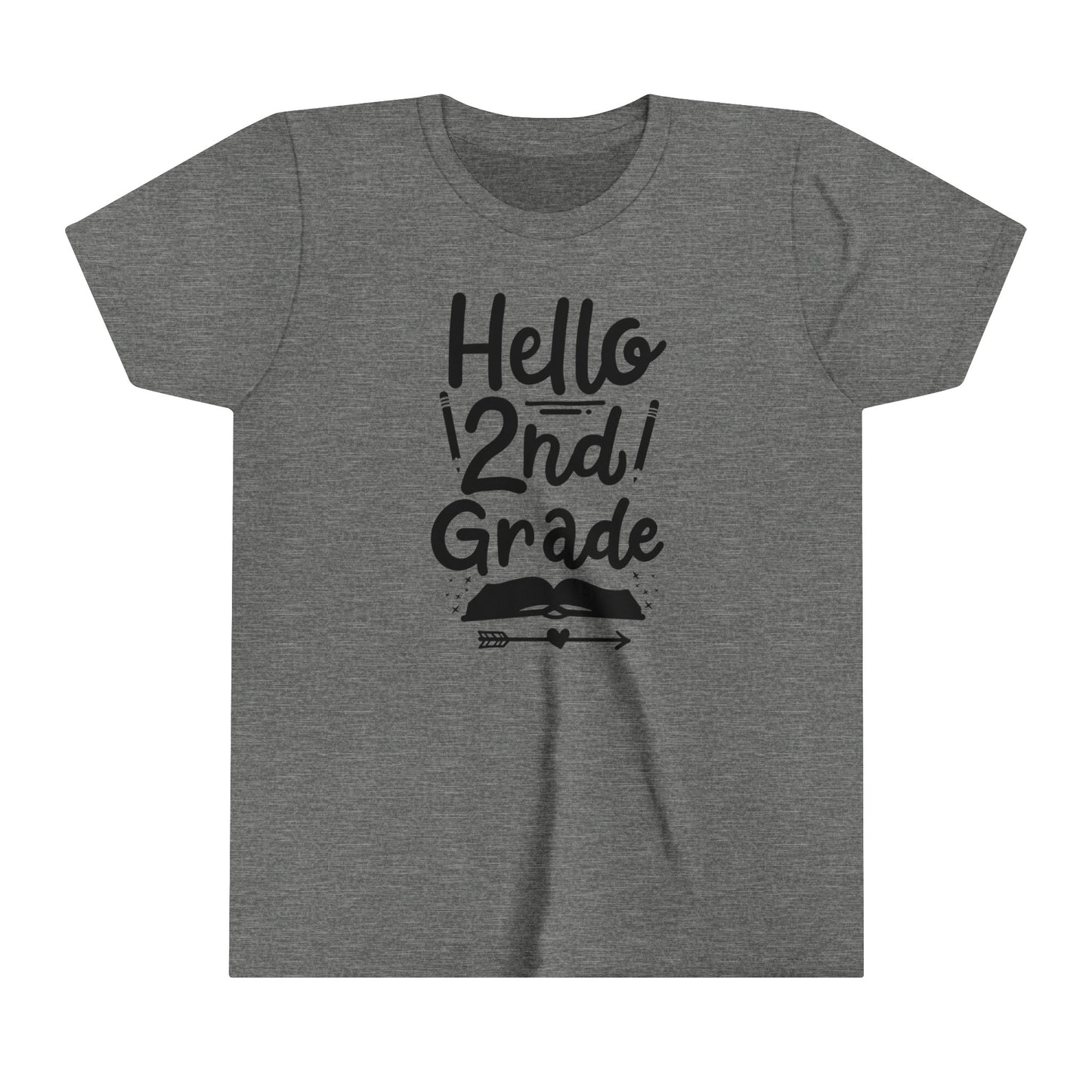 Hello 2nd Grade Youth Short Sleeve Tee