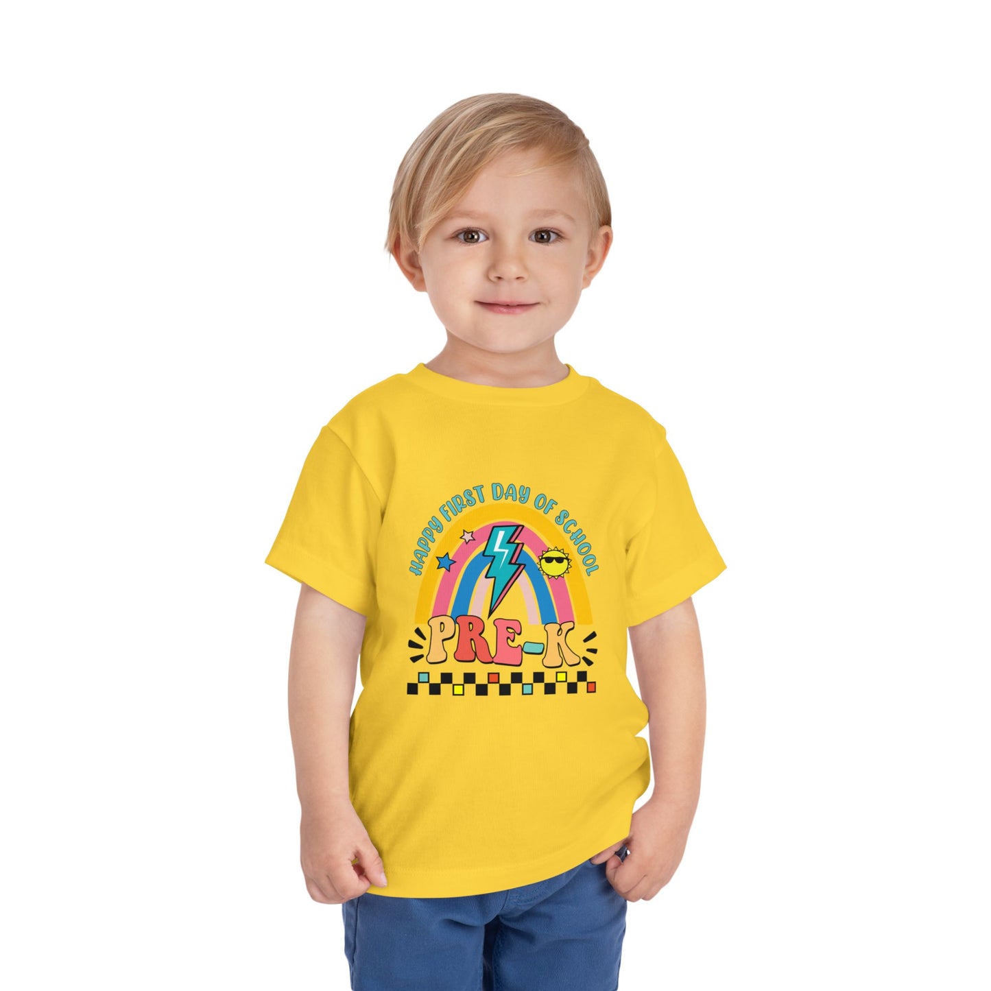 Happy First Day of School - Pre-K Toddler Short Sleeve Tee