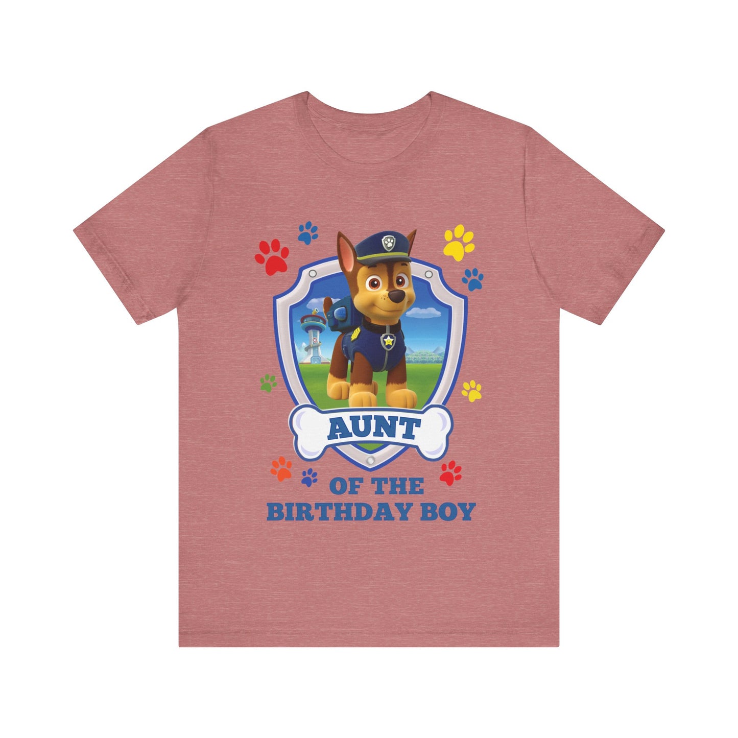 Aunt of the Birthday Boy Jersey Short Sleeve Tee