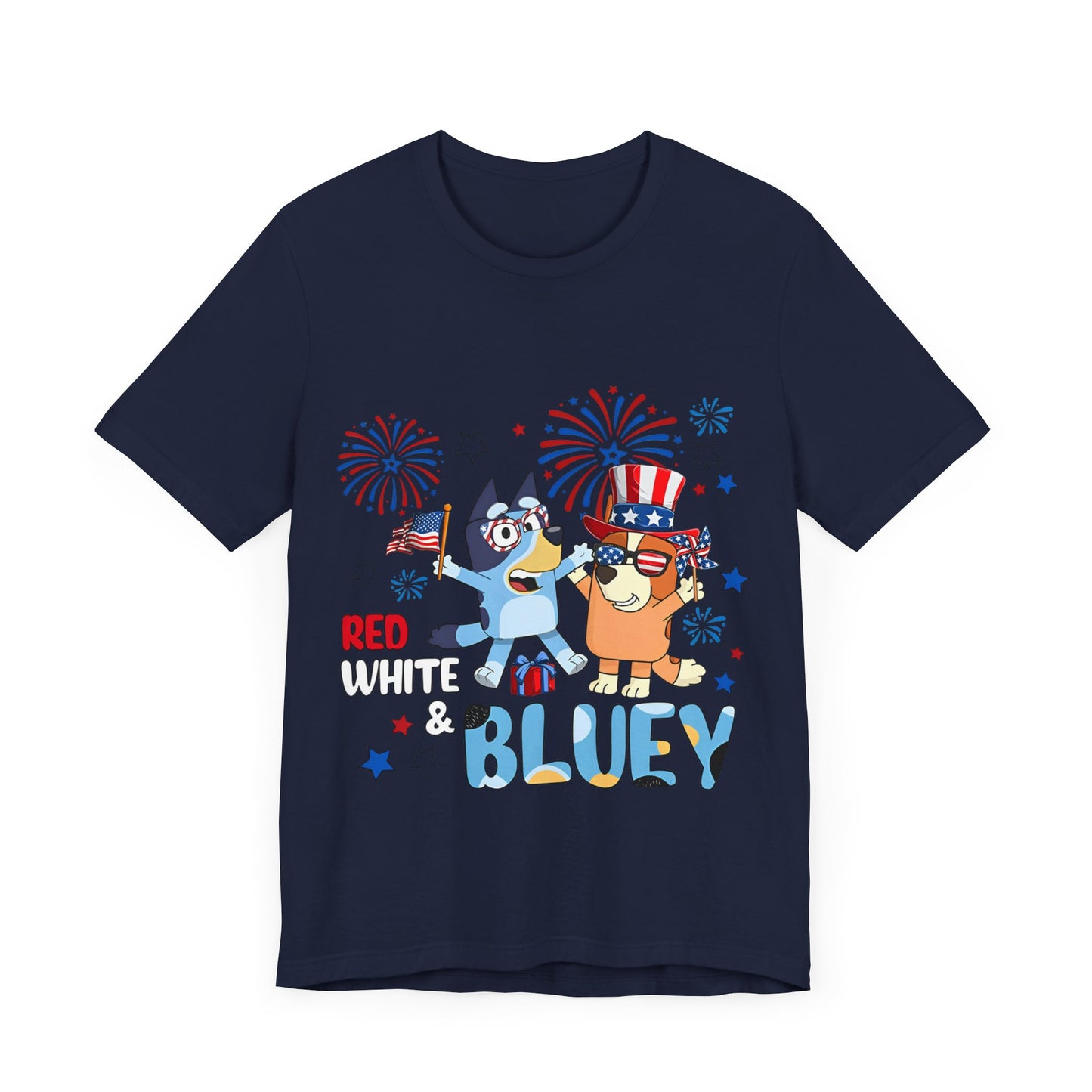 Red, White & Bluey Jersey Short Sleeve Tee
