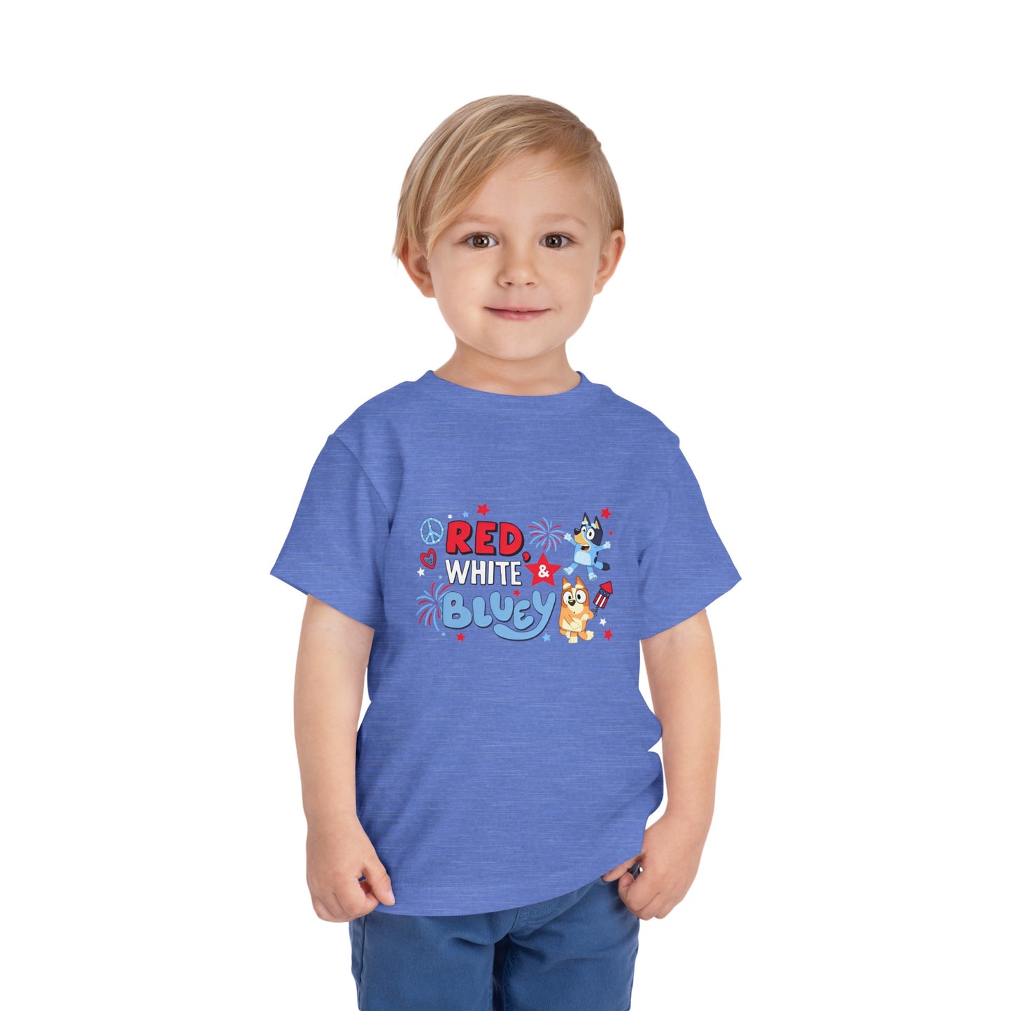 Red, White & Bluey Toddler Short Sleeve Tee
