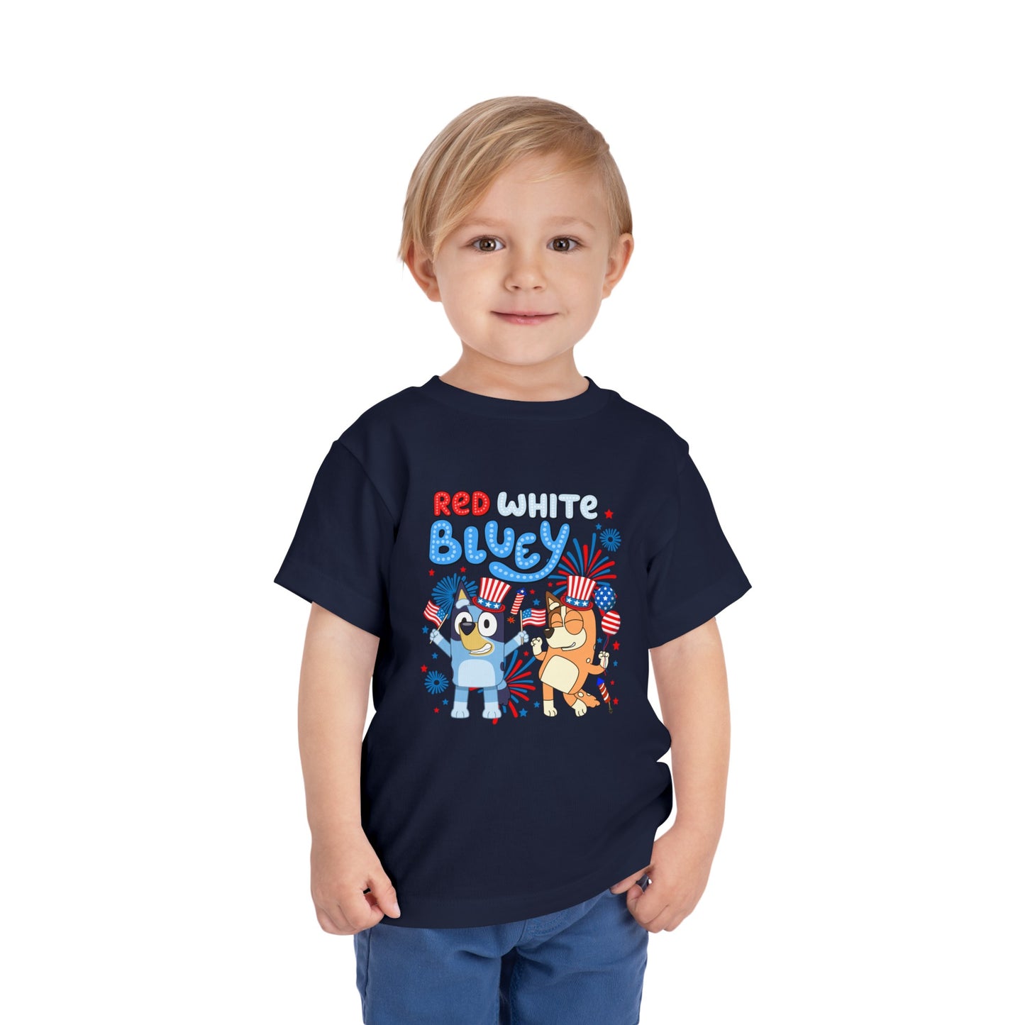 Red, White & Bluey Toddler Short Sleeve Tee