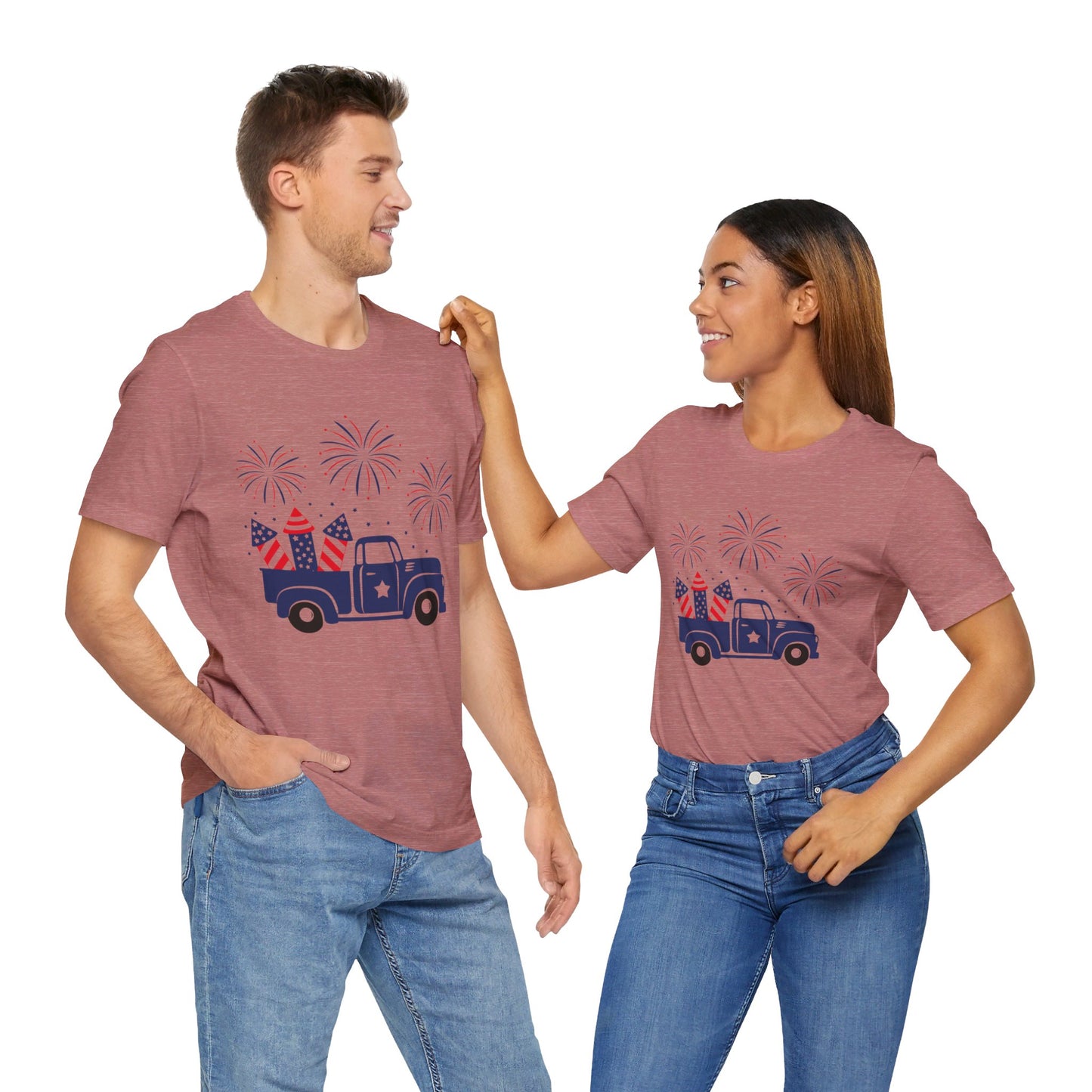 Truck & Fireworks Jersey Short Sleeve Tee