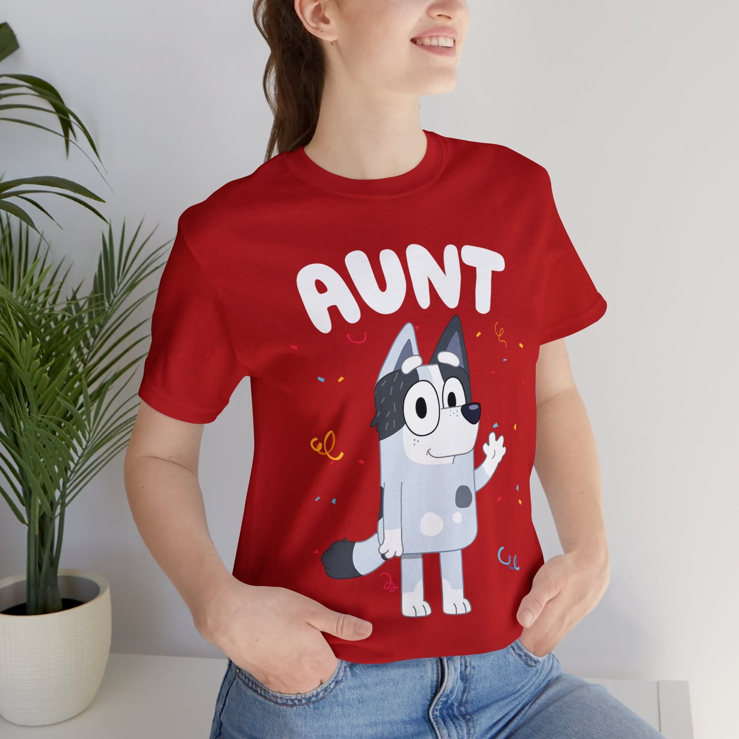 Aunt Bluey Birthday short sleeve Tshirt