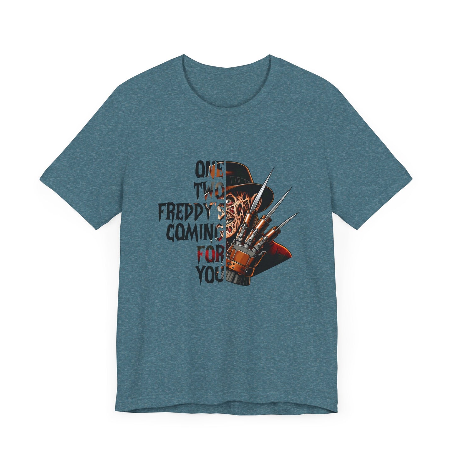 One, Two Freddy's Coming for you Jersey Short Sleeve Tee