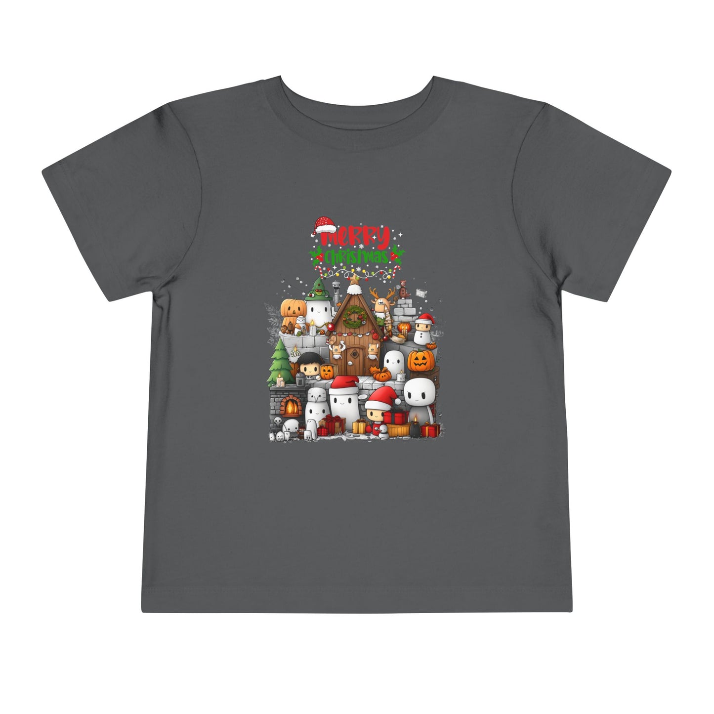 Merry Mine-craft Christmas Toddler Short Sleeve Tee