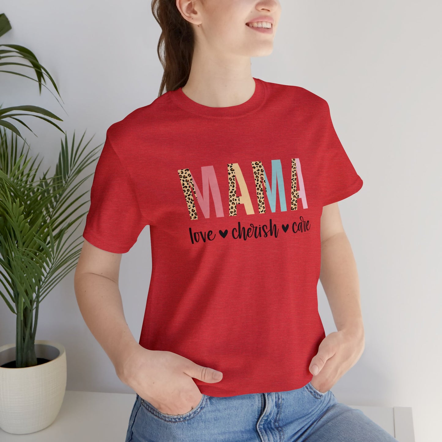MAMA Leopard print short sleeve tshirt