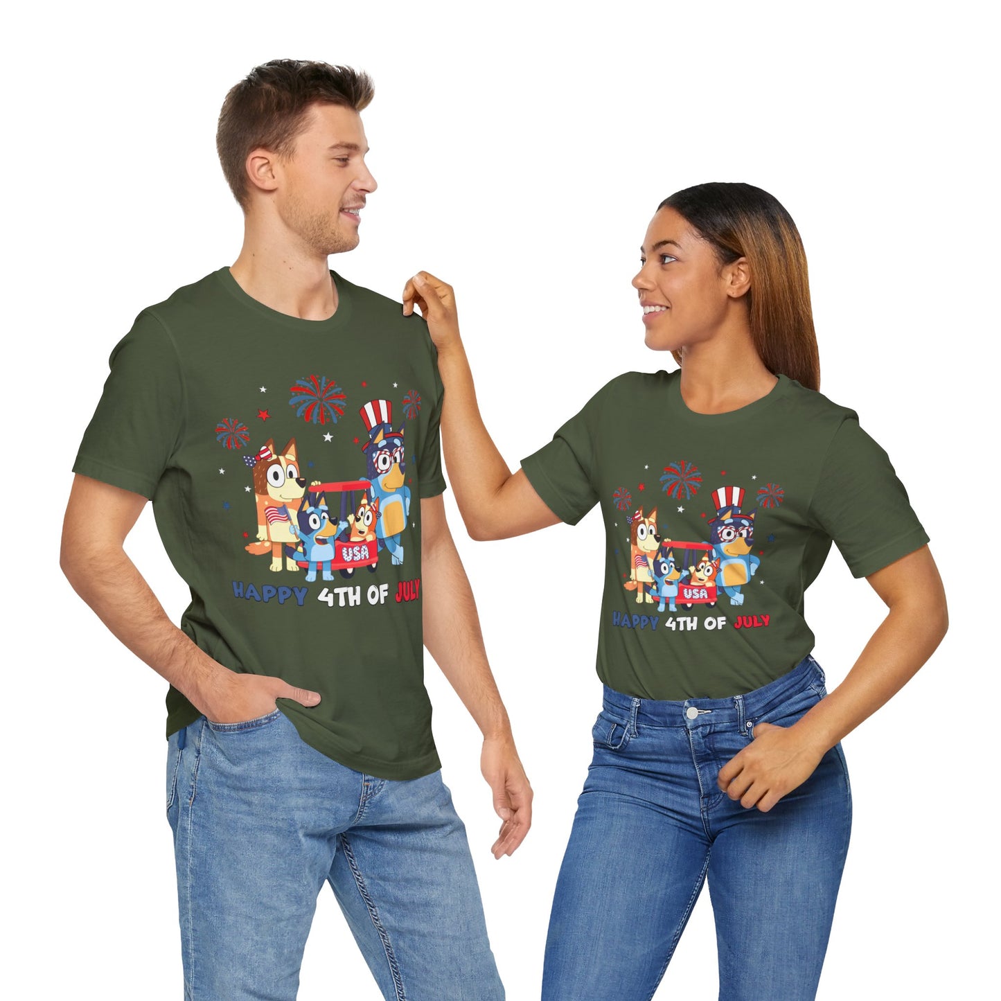 Happy 4th of July Jersey Short Sleeve Tee