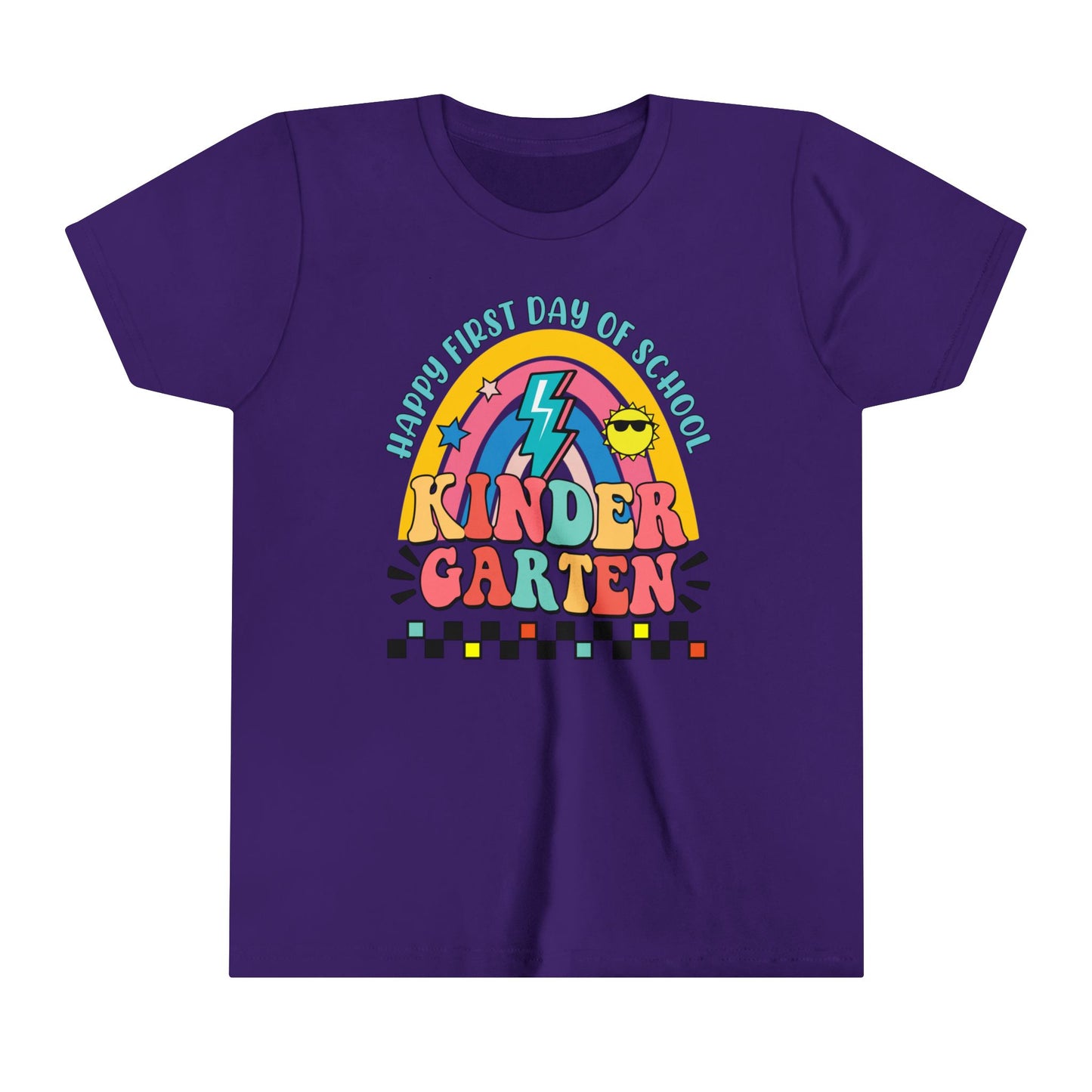 Happy First Day of School - Kindergarten Youth Short Sleeve Tee
