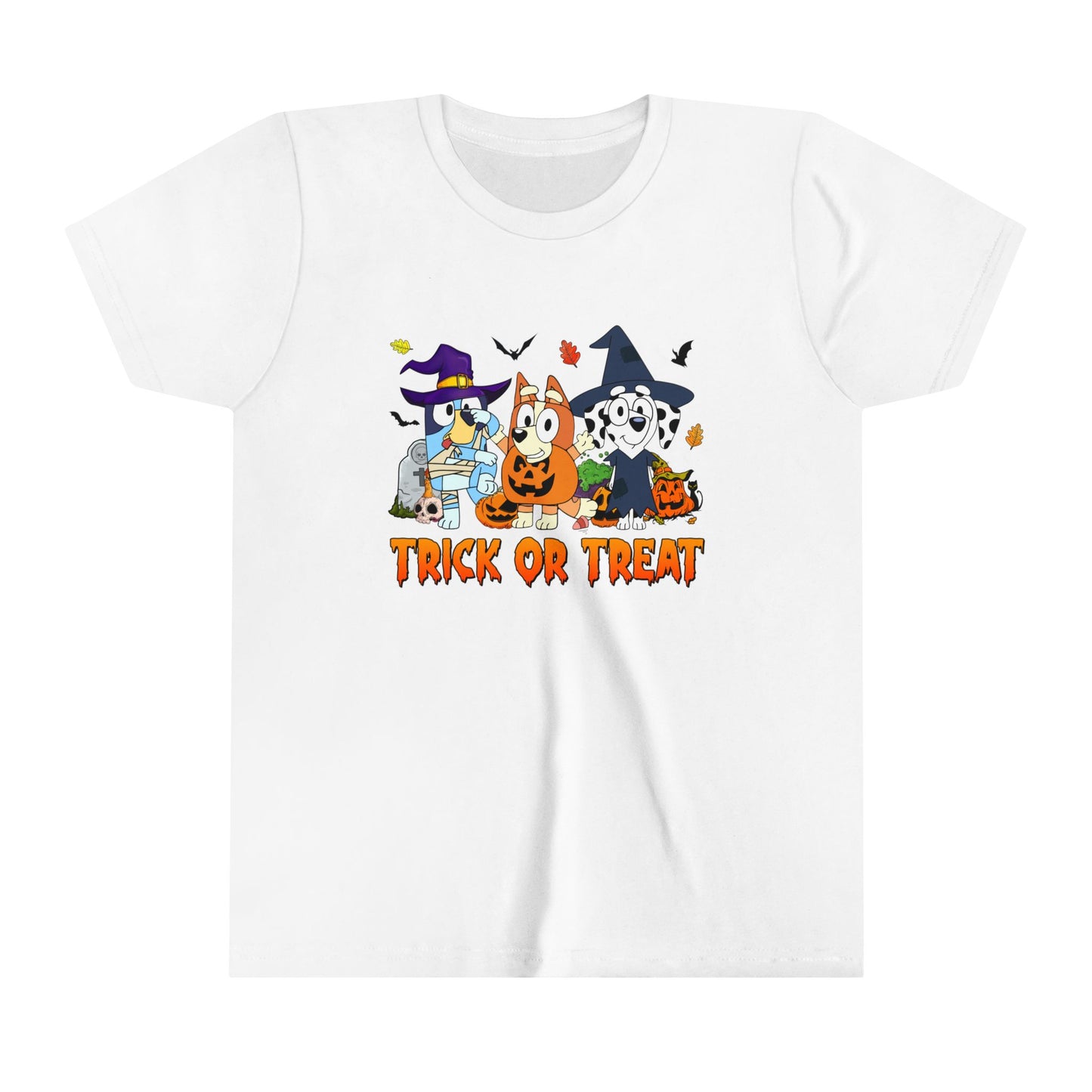 Bluey-Bingo-Chloe Trick or Treat Youth Short Sleeve Tee