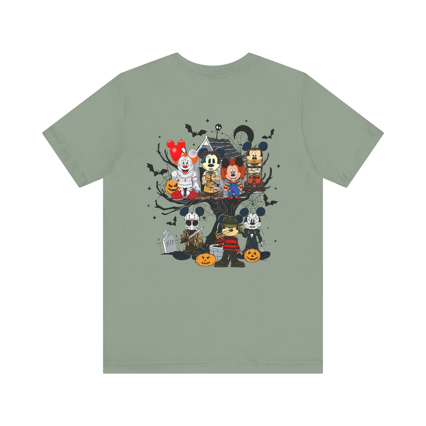 Mickey Halloween (front and back) Jersey Short Sleeve Tee