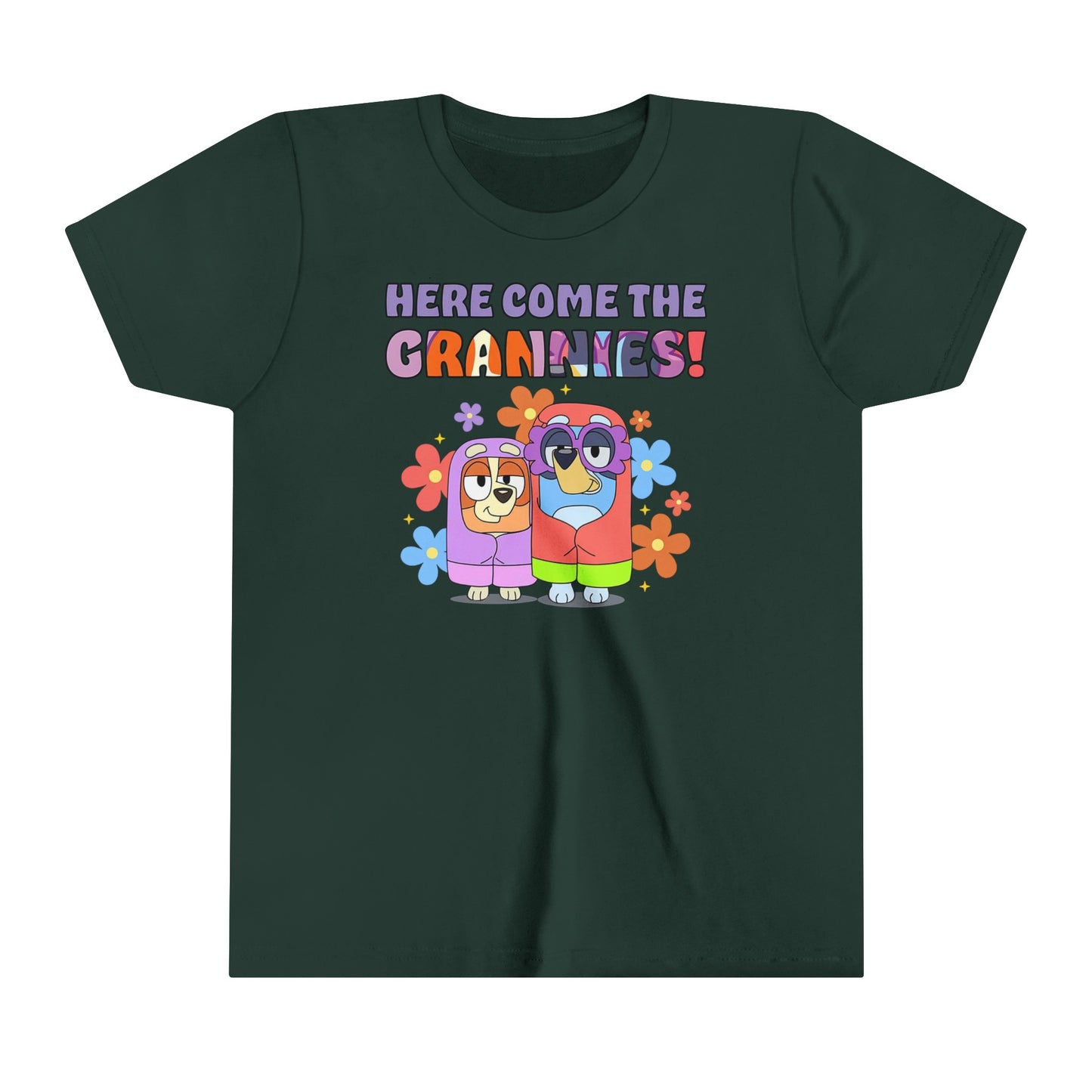 Here Come the Grannies Youth Short Sleeve Tshirt