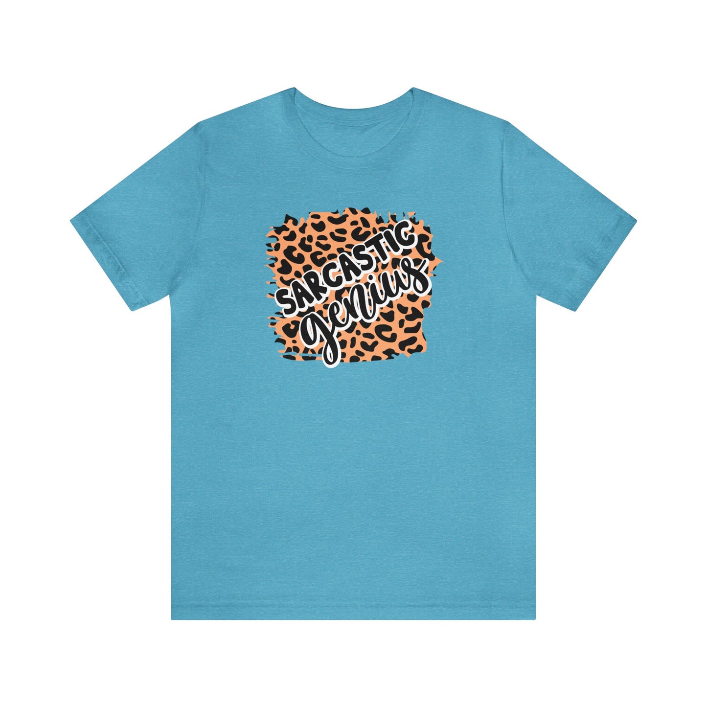Sarcastic Genius leopard print short sleeve Tshirt