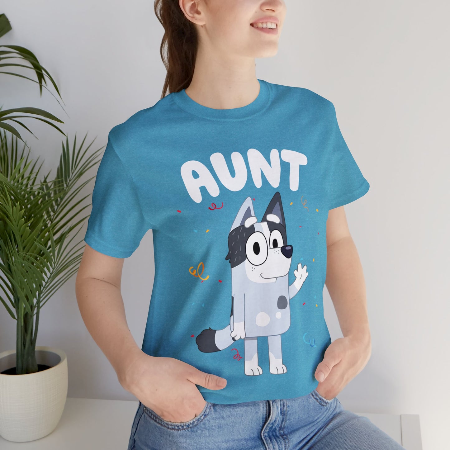 Aunt Bluey Birthday short sleeve Tshirt