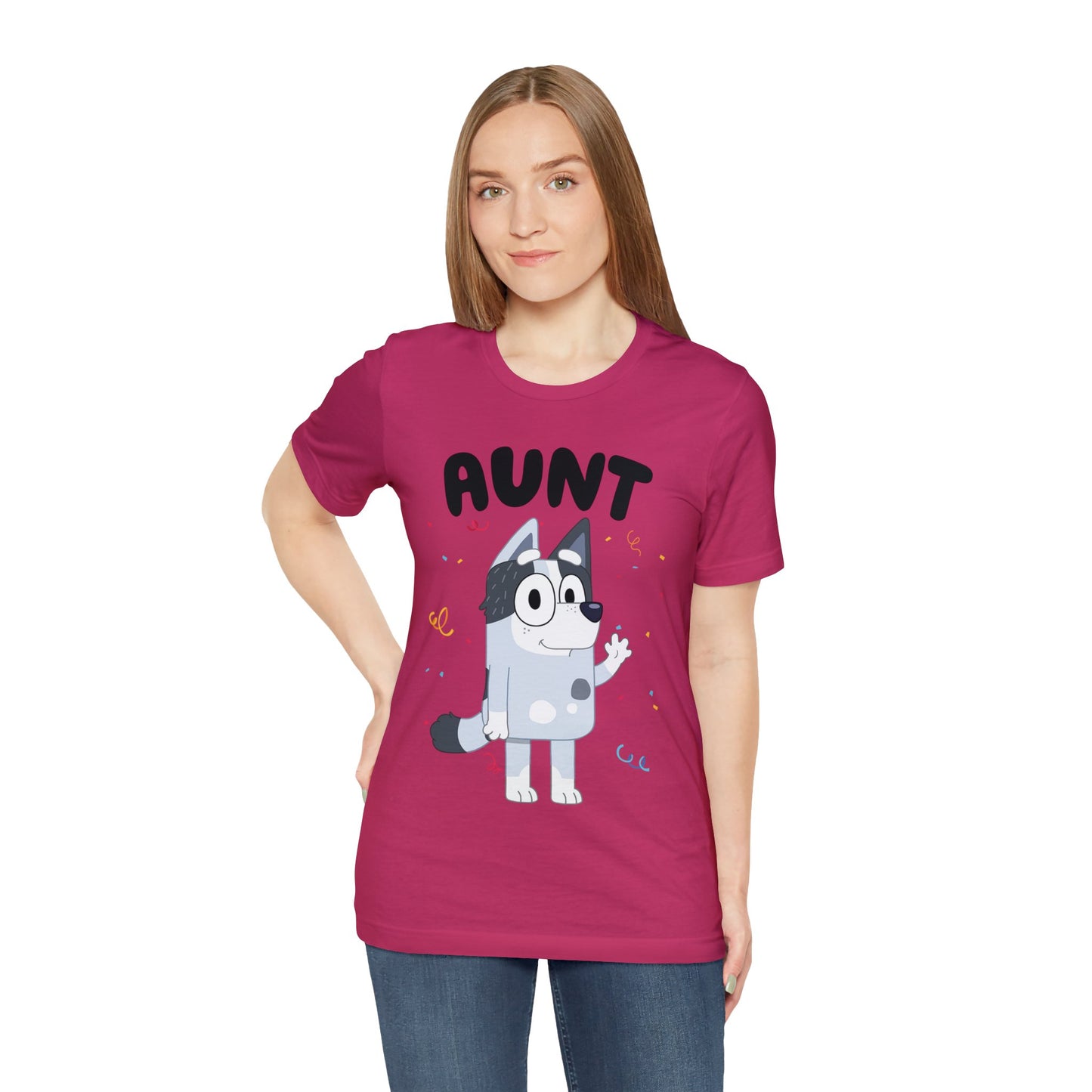 Aunt Bluey Birthday short sleeve Tshirt