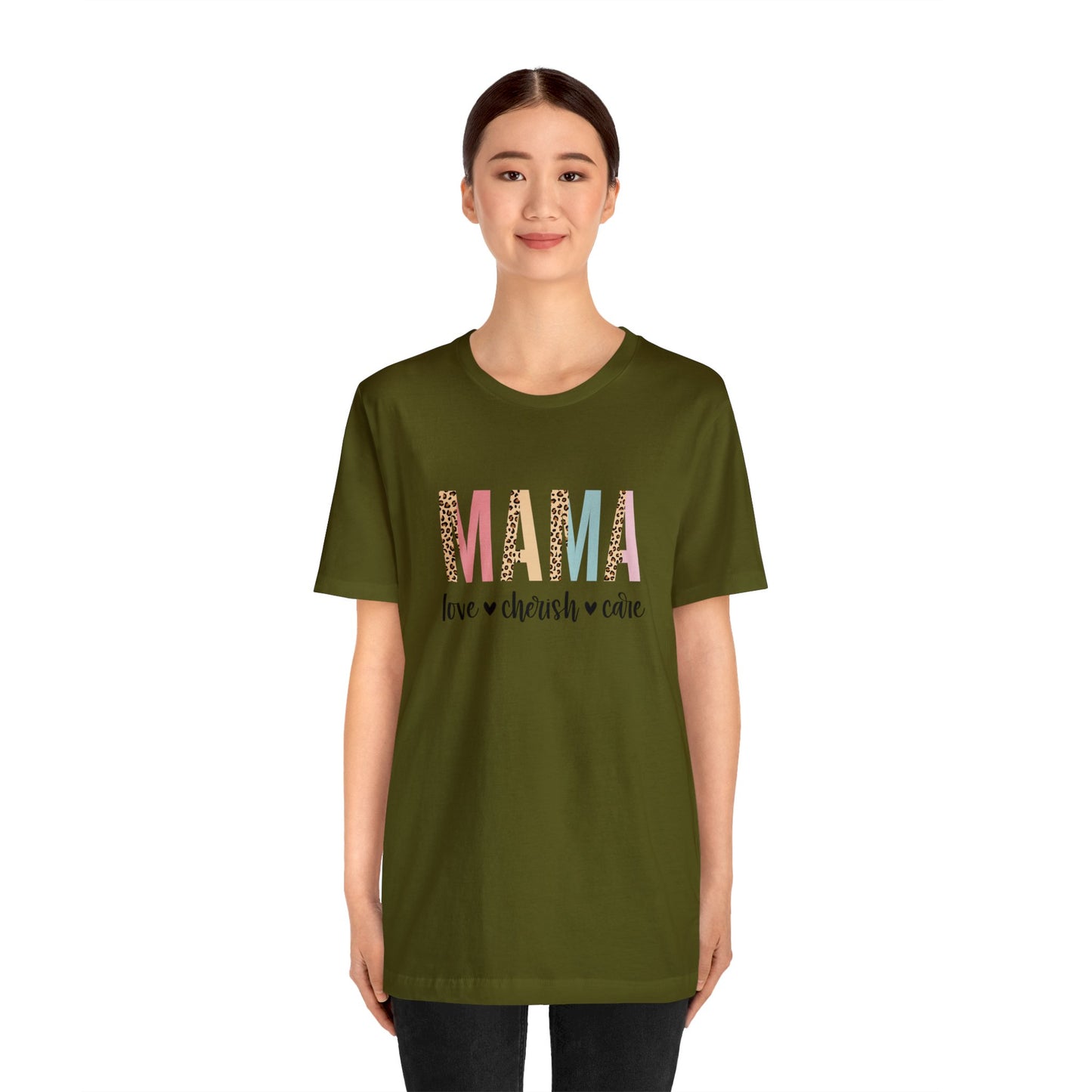 MAMA Leopard print short sleeve tshirt