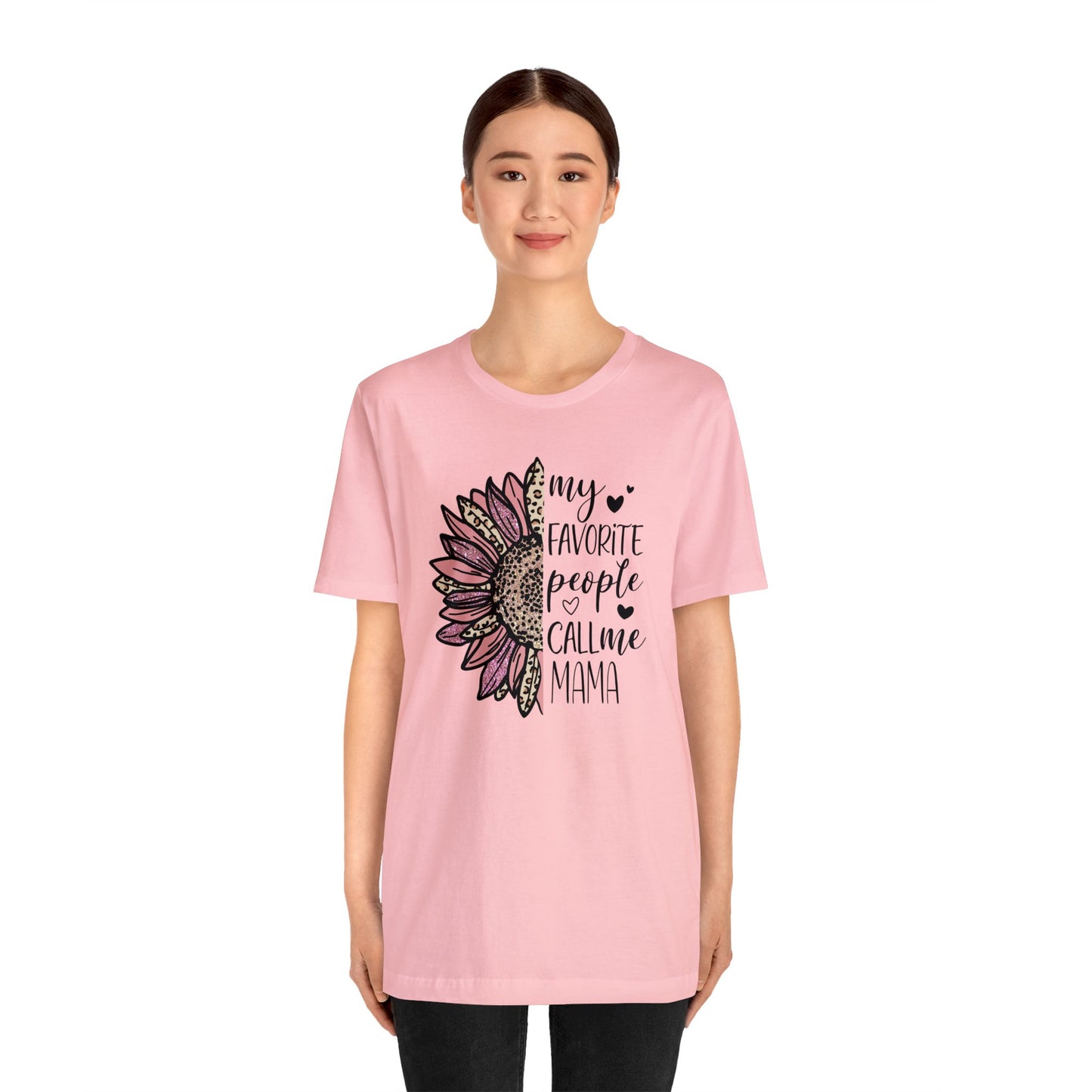 My Favorite People Call Me Mama Sunflower short sleeve tshirt