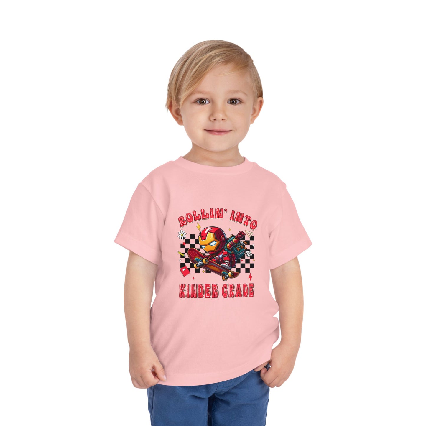 IRON MAN - Rollin' Into Kinder Grade Toddler Short Sleeve Tee
