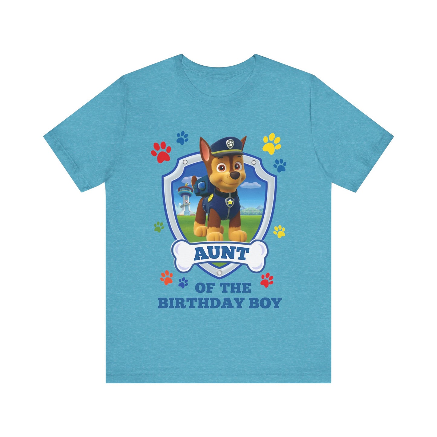 Aunt of the Birthday Boy Jersey Short Sleeve Tee