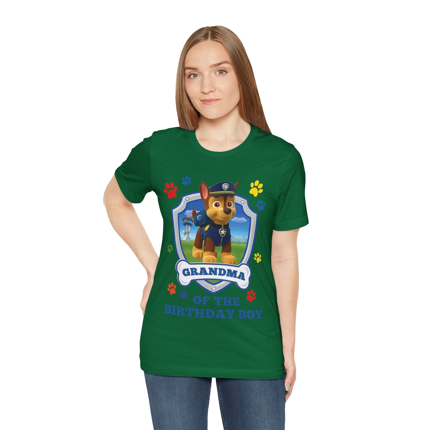 Grandma of the Birthday Boy Jersey Short Sleeve Tee