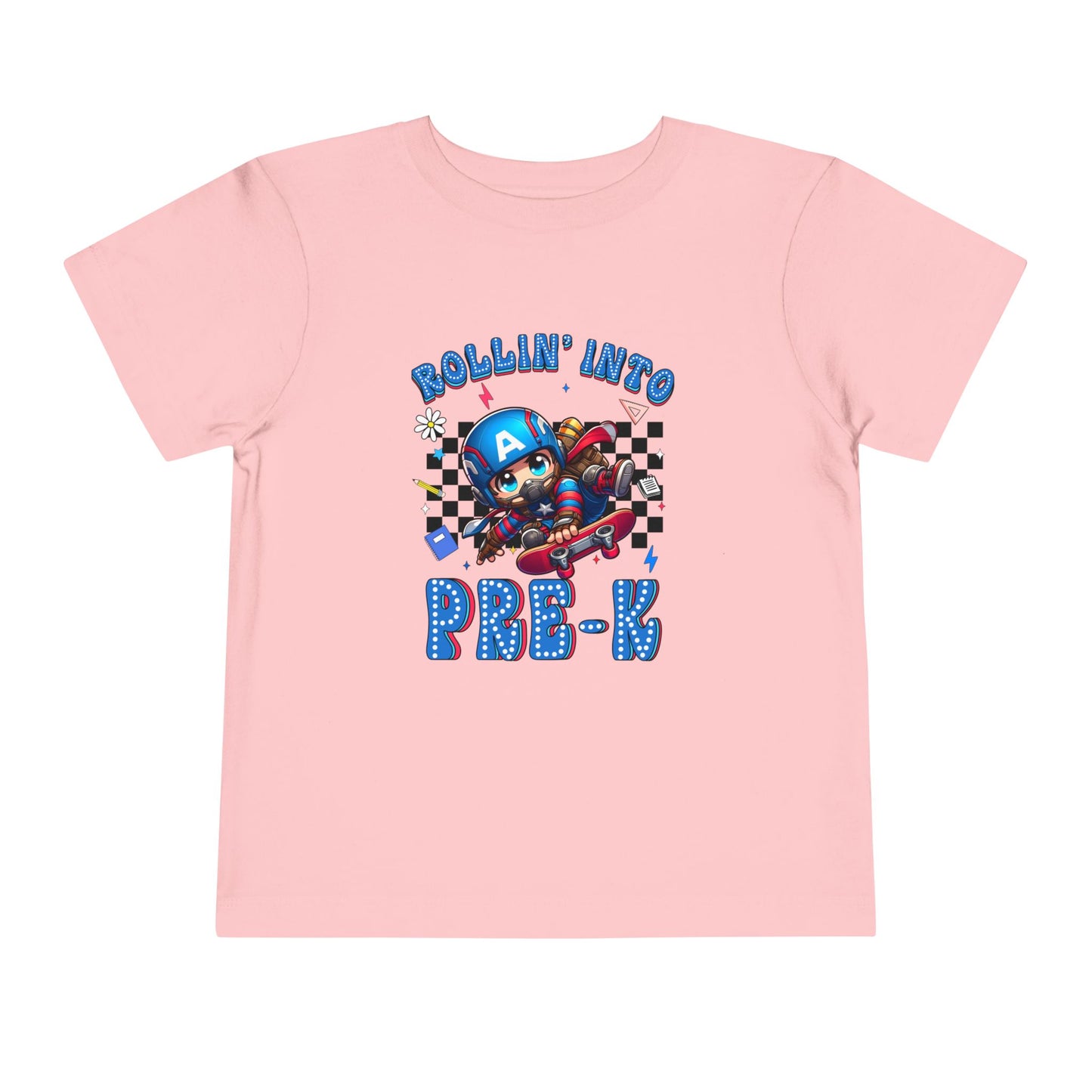 CAPTAIN AMERICA - Rollin' Into Pre-K Toddler Short Sleeve Tee