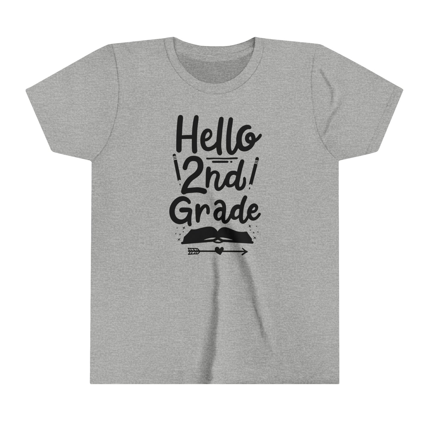 Hello 2nd Grade Youth Short Sleeve Tee