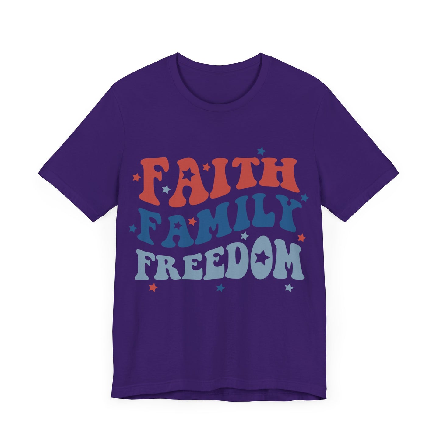 FAITH FAMILY FREEDOM Jersey Short Sleeve Tee