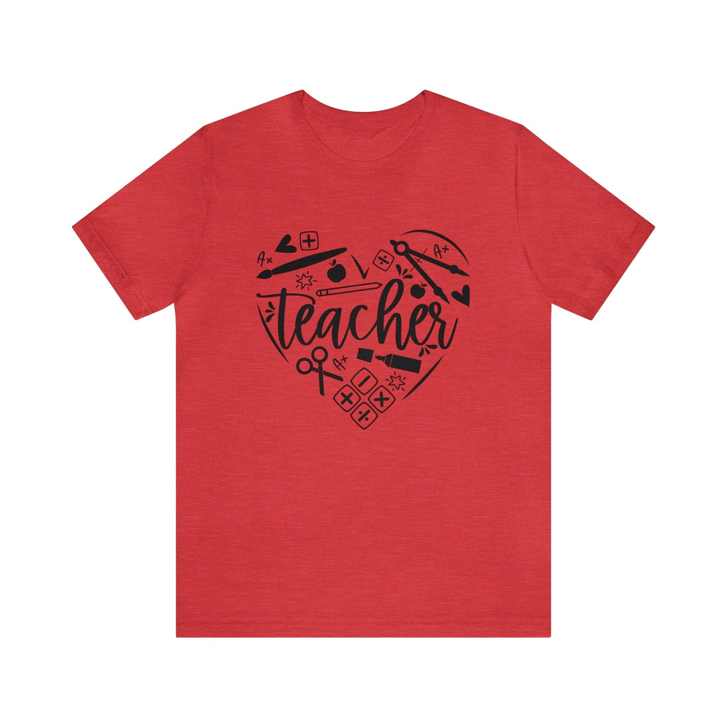 Teacher heart Short sleeve Tshirt