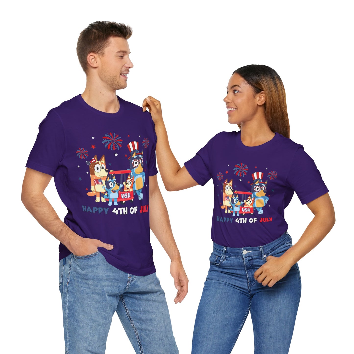 Happy 4th of July Jersey Short Sleeve Tee