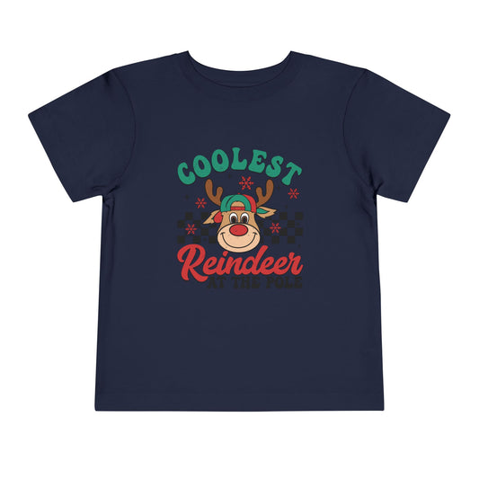 Coolest Reindeer at the Pole Toddler Short Sleeve Tee