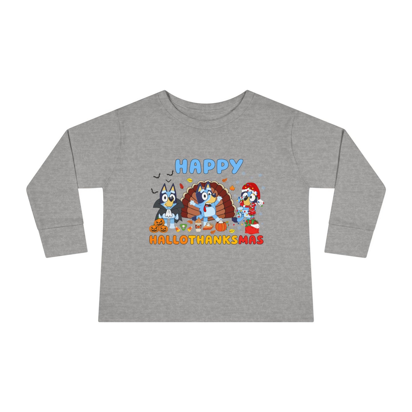 Happy Hallothanksmas Toddler Long Sleeve Tee
