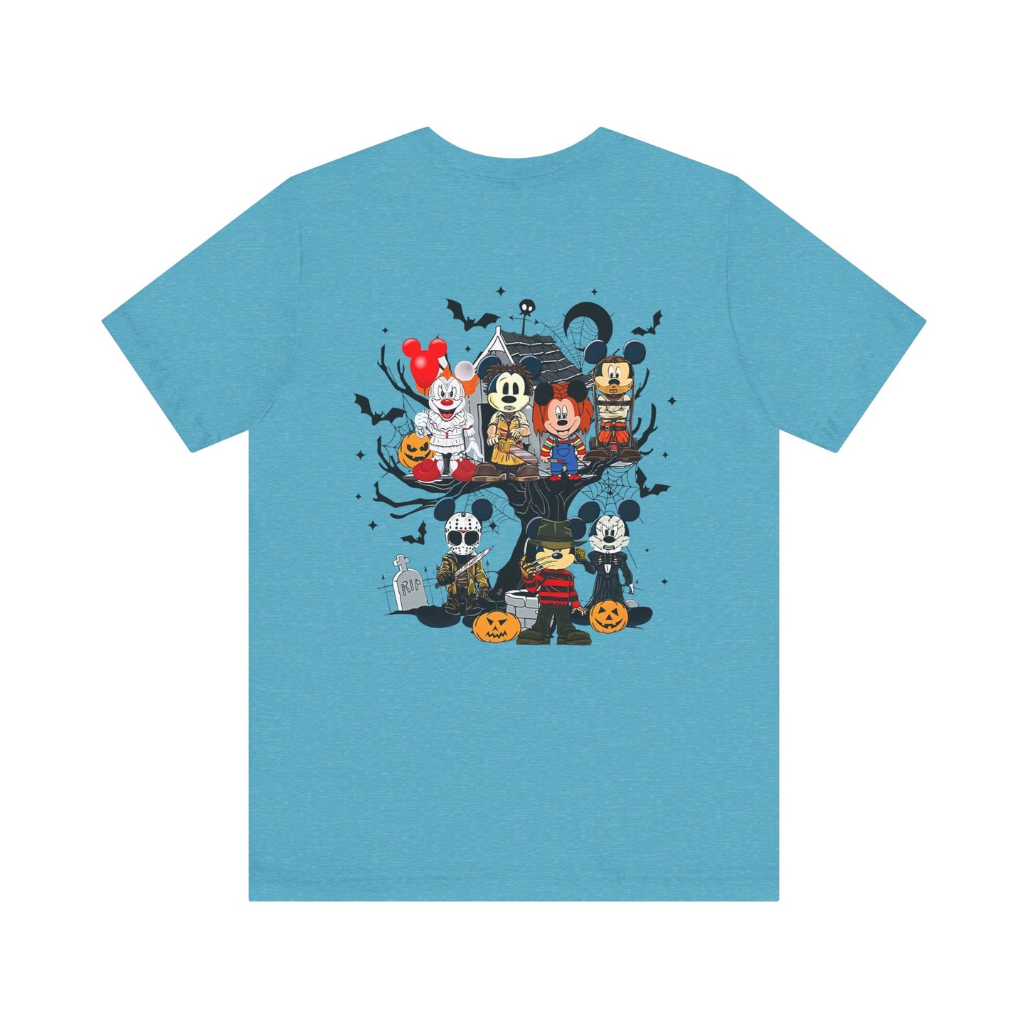 Mickey Halloween (front and back) Jersey Short Sleeve Tee